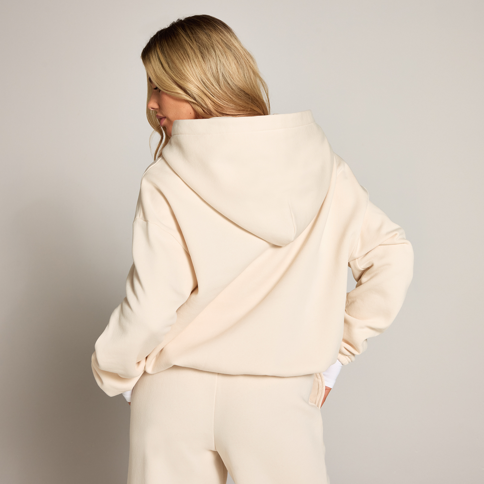 MP X Tatiana Ultra Oversized-Kapuzenpulli – Cremig Weiß - XL