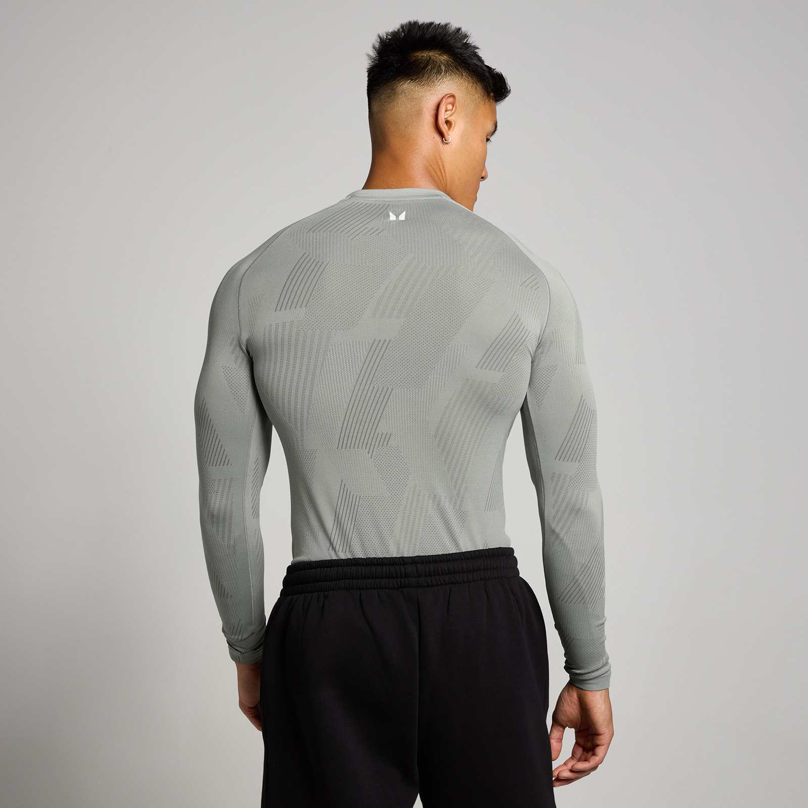 MP Herren Tempo nahtloses Langarmshirt mit Grafikelement – Storm - XS