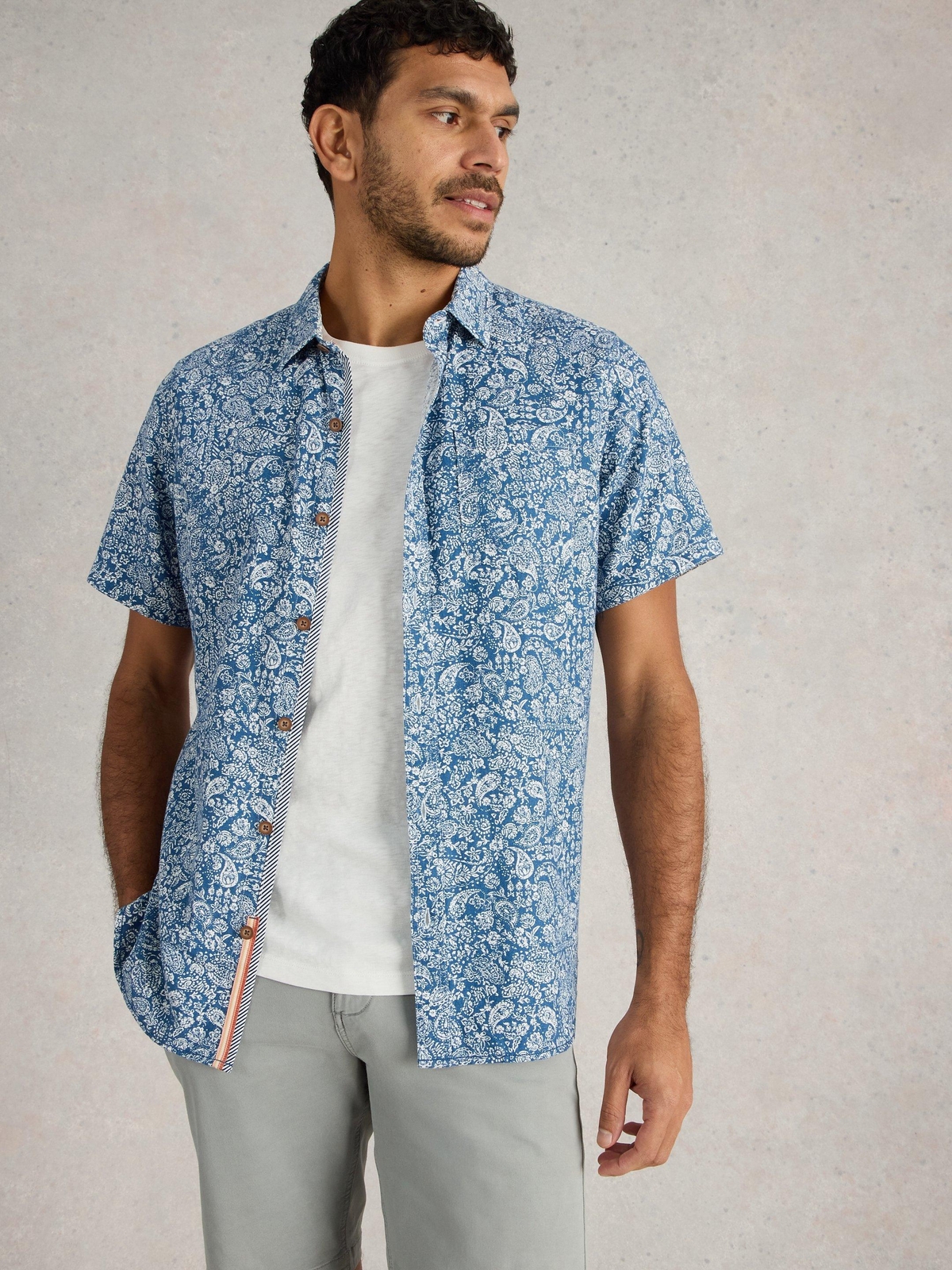 Hemd Finsbury mit Paisley-Print - S