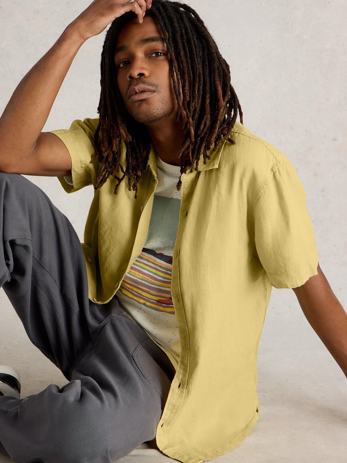 Leinenhemd Keswick Kurzarm - XXL