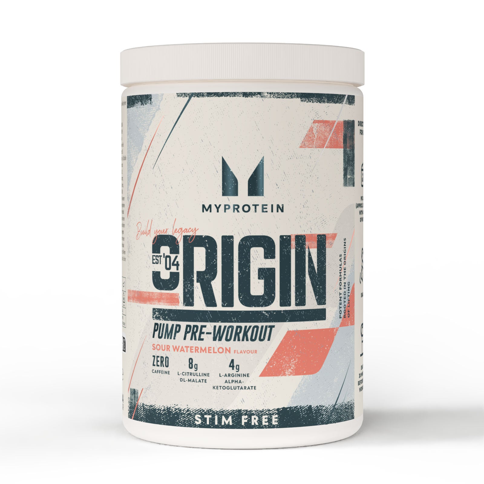 Origin Pre-Entreno Sin Estimulantes - 600G - 30raciones - Sour Watermelon