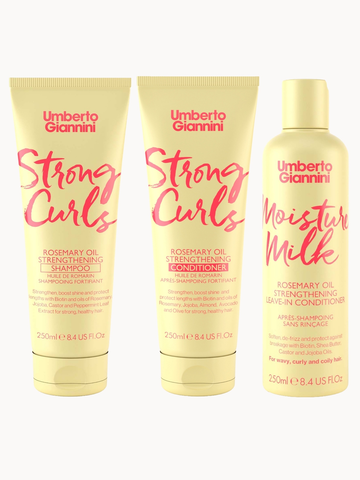 Umberto Giannini Strong Curls Strengthen & Hydrate Trio