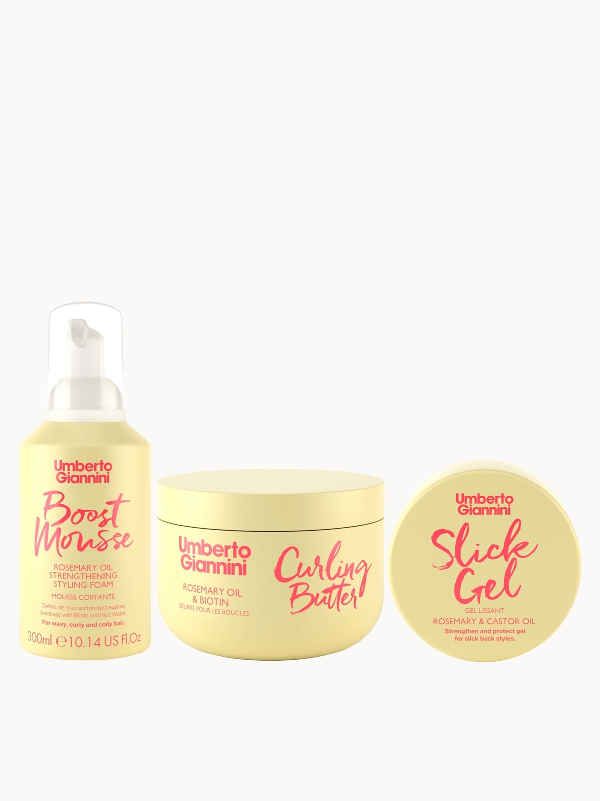 Umberto Giannini Strong Curls Style & Hold Trio