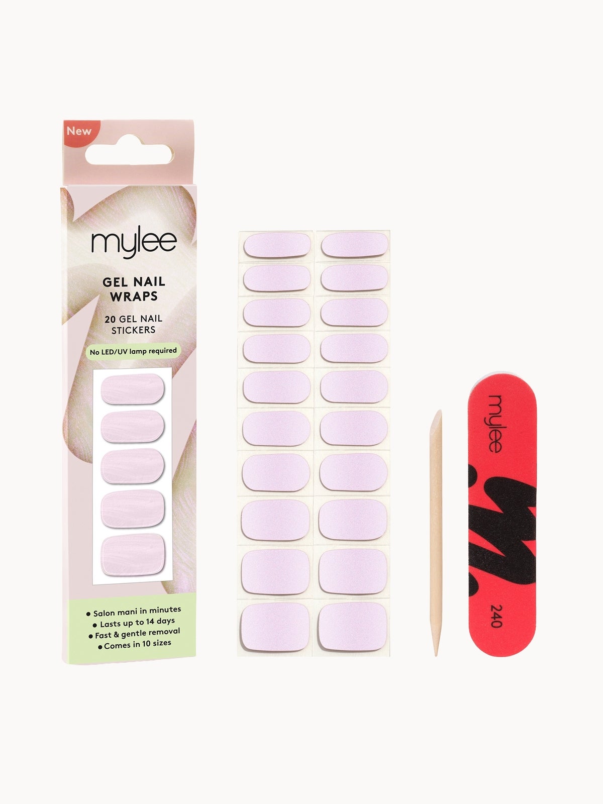 Mylee Gel Nail Wraps - Seashell