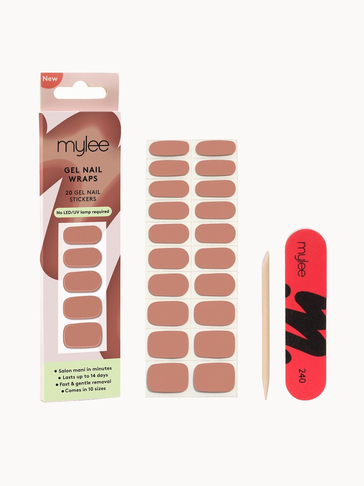 Mylee Gel Nail Wraps - Naturally, Darling