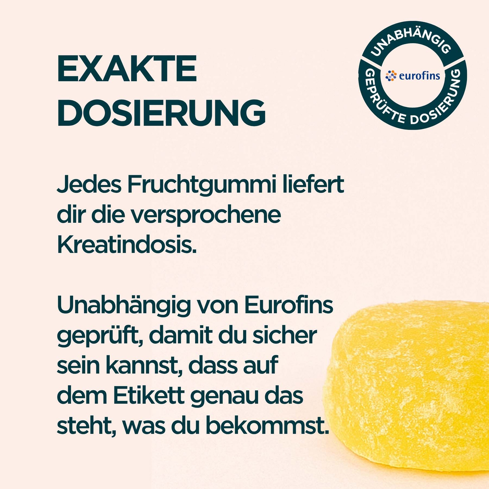 5059883484167 - Kreatin-Fruchtgummis - 21 GUMMIES - 7Portionen - Pfirsich