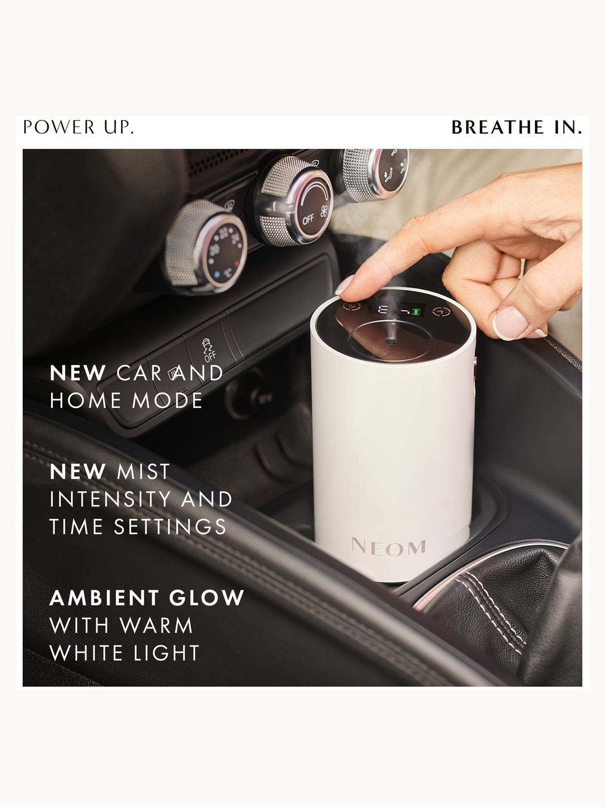 Neom Wellbeing London Pod Mini+ Waterless Essential Oil Diffuser White 3
