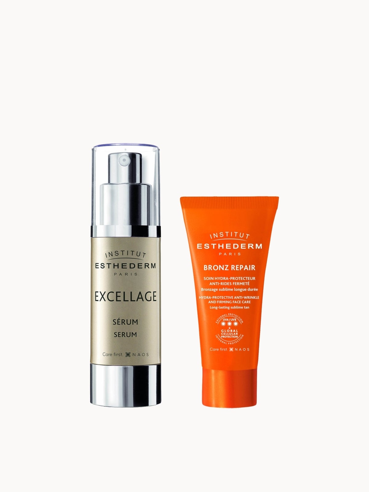 Institut Esthederm Excellage Firming Face Serum & Bronz Repair Bundle