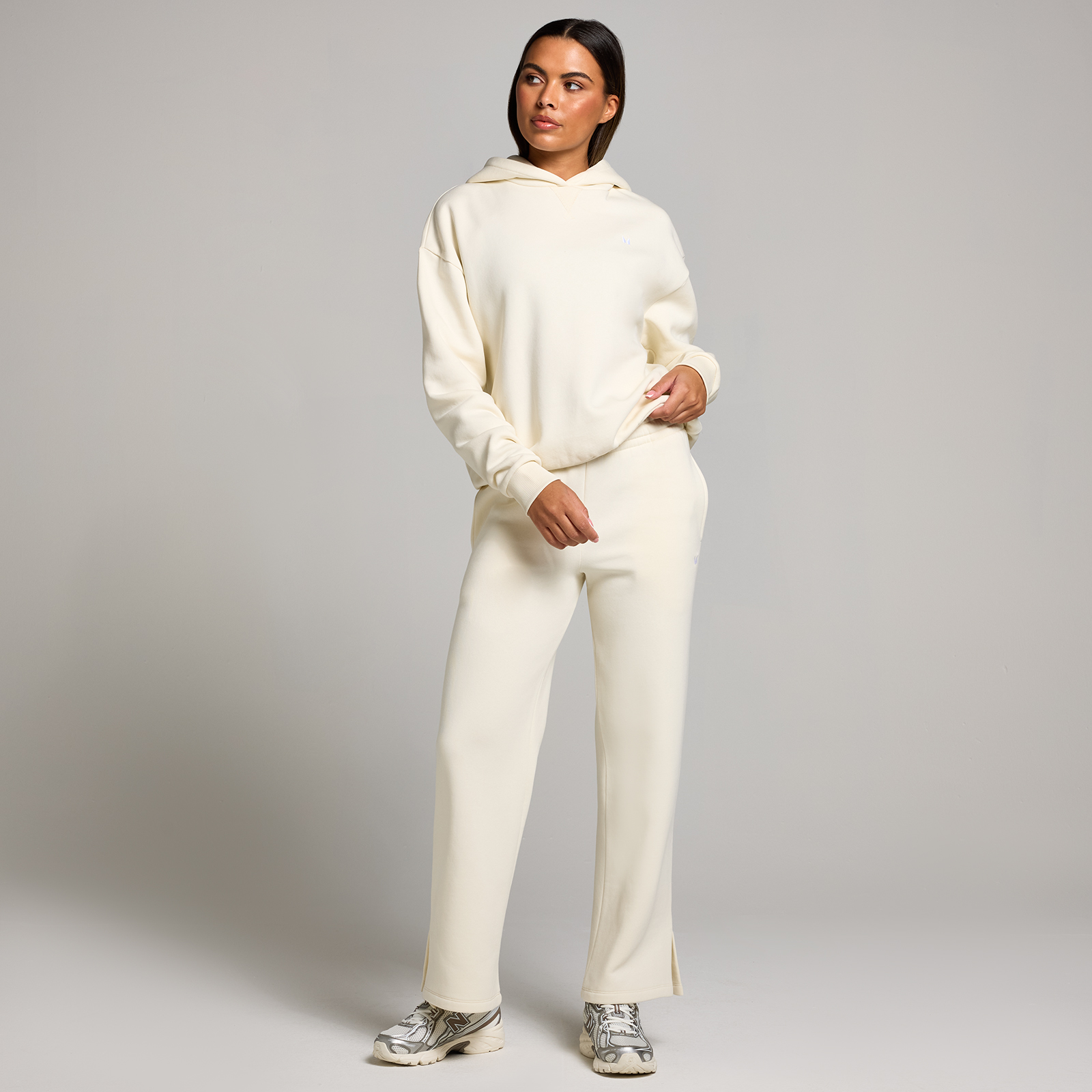 Thumbnail - MP Damen Basics Oversize-Kapuzenpulli – Helles Cremeweiß - M