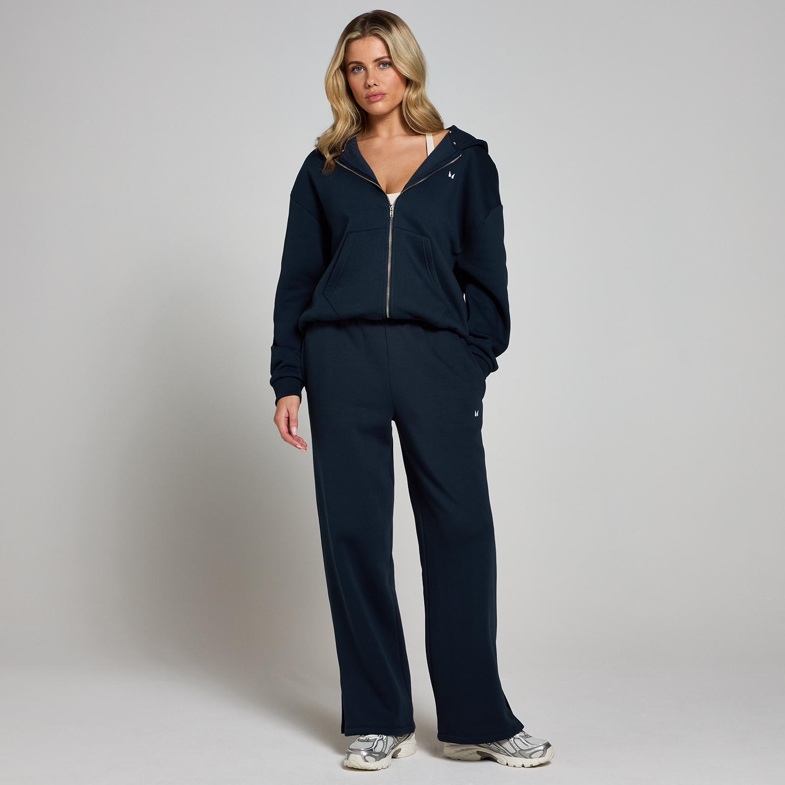 5059883402246 - MP Damen Basics Kapuzenpulli mit durchgehendem Reißverschluss – Dunkles Saphirblau - L