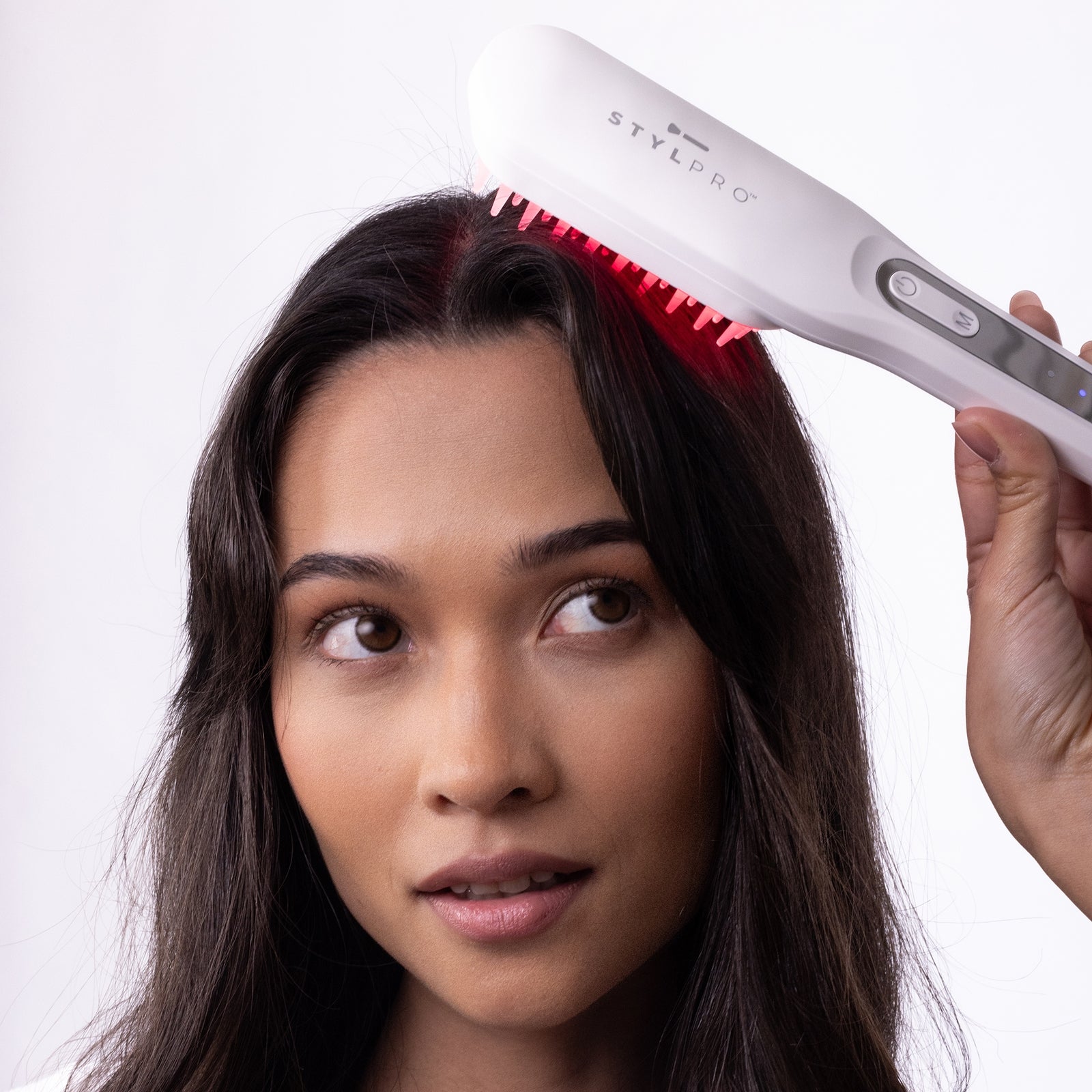 StylPro Root Renew Red Light Hairbrush White 1 pcs