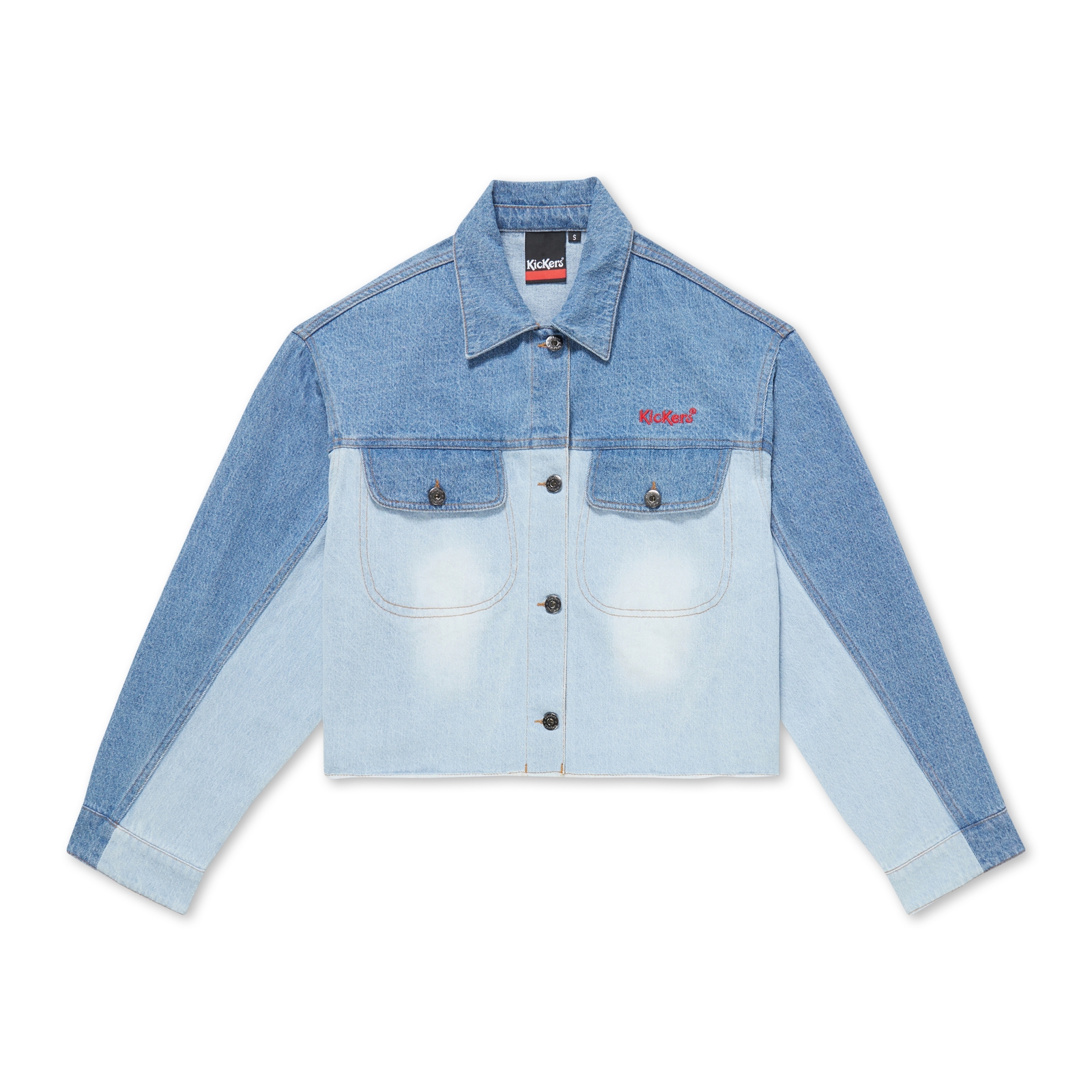 Adult Womens Kickers Western Denim Jacket Blue