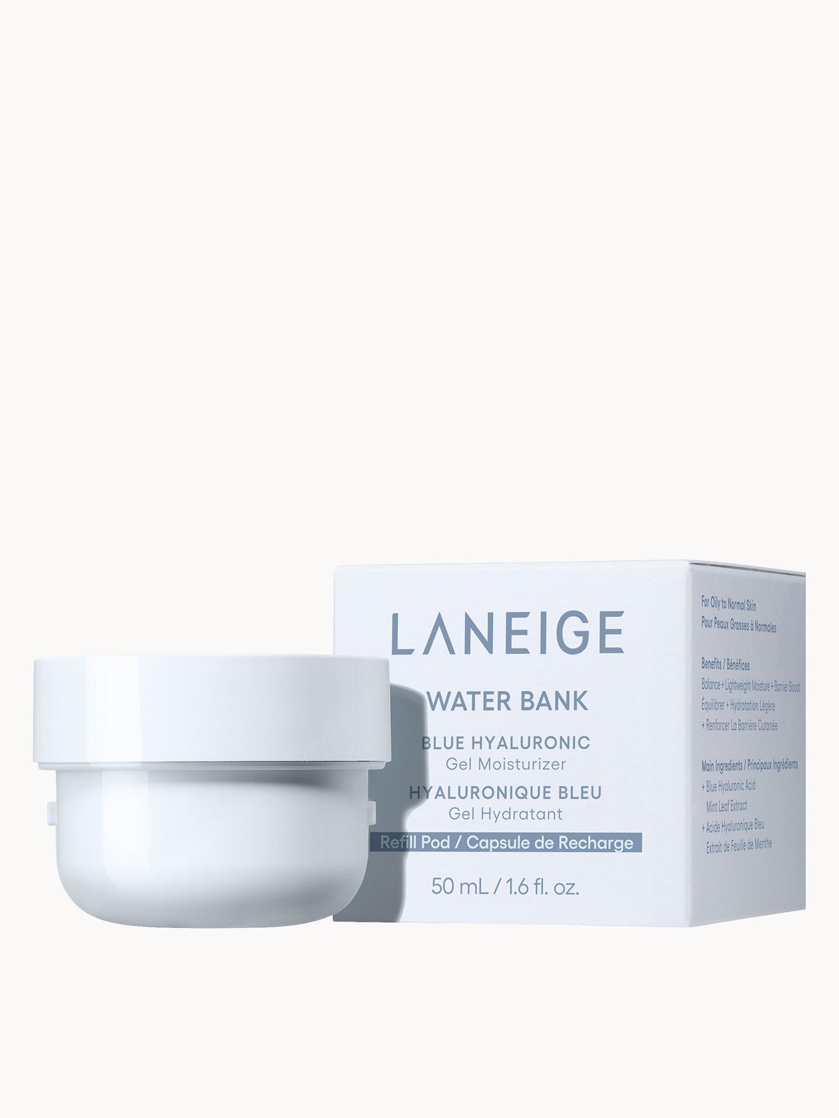 LANEIGE Water Bank Blue Hyaluronic Acid Gel Moisturiser 50ml + Refill 50ml Bundle 3