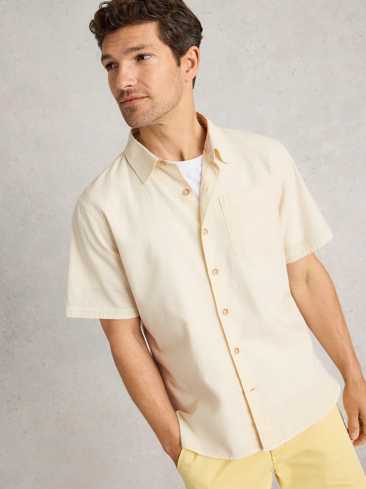 Kurzarmhemd Ely aus Leinen & Bio-Baumwolle - XXL