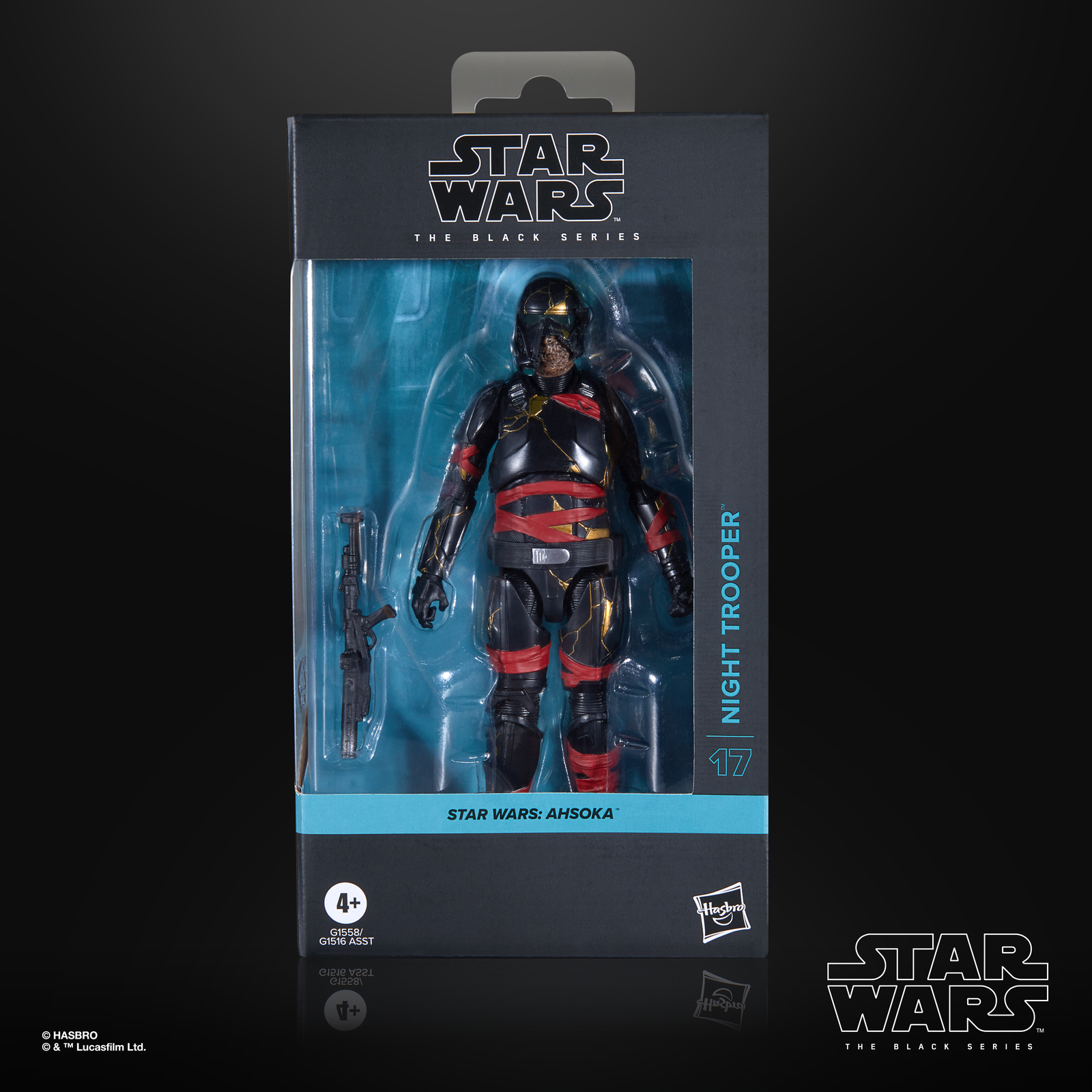 Hasbro Star Wars The Black Series Ahsoka Night Trooper Collectible Action Figure (6”)