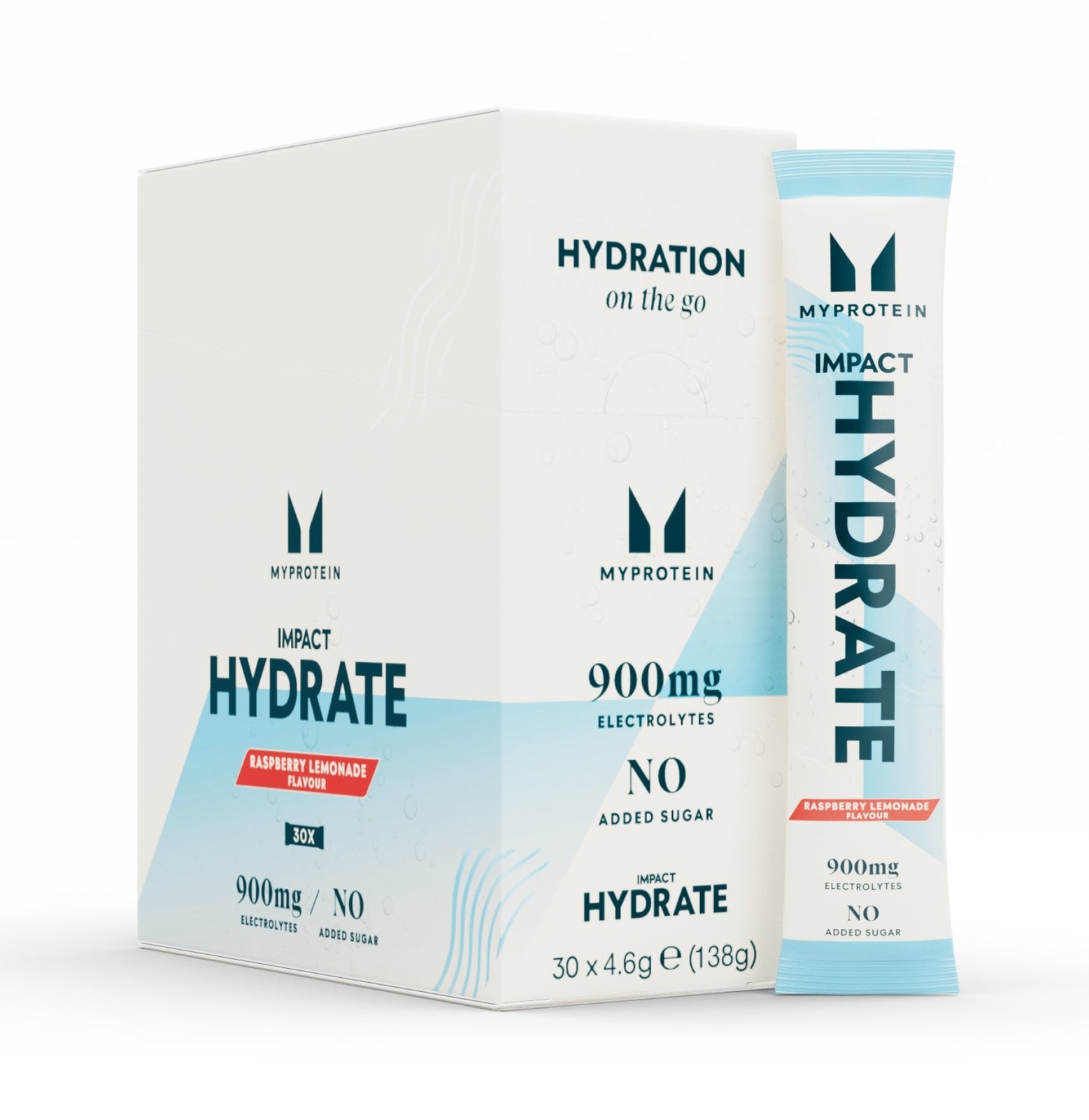 Impact Hydrate | Pachet de pliculețe - 4.6g x 30servings - Limonada de Zmeura