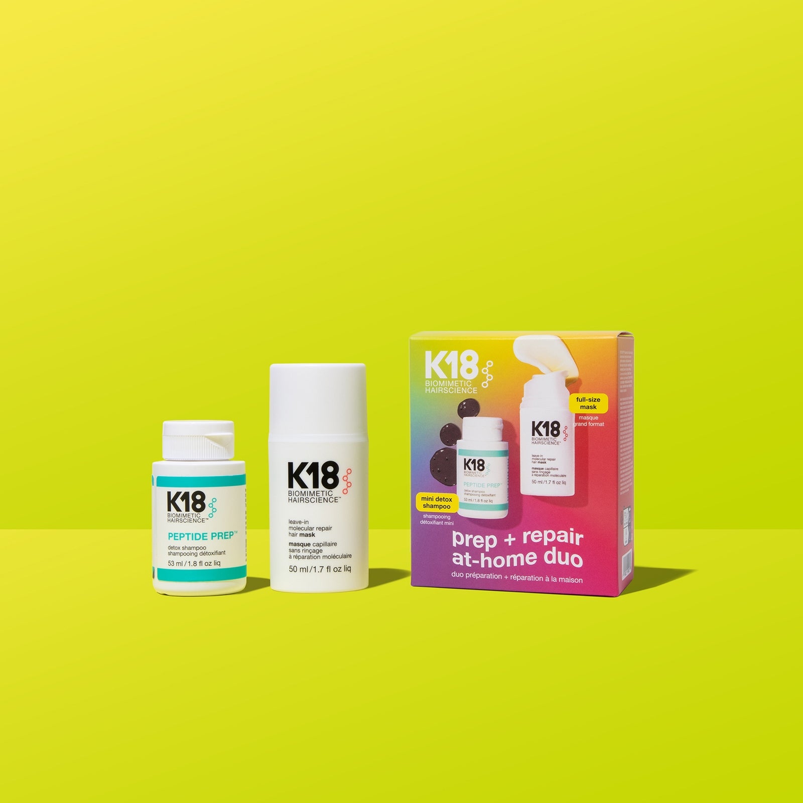 K18 Biomimetic Hairscience Prep + Repair at Home Duo 2