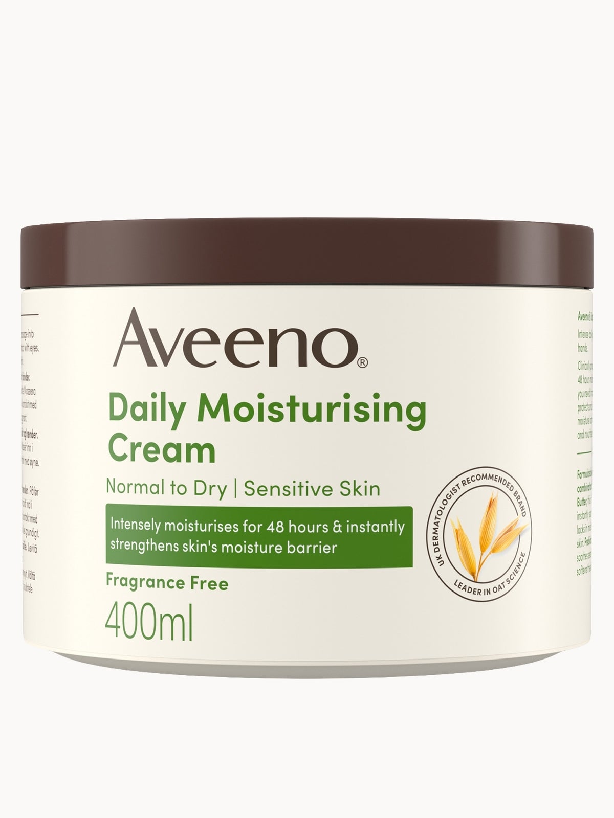 Aveeno Daily Moisturising Cream for Normal, Dry and Sensitive Skin 400ml