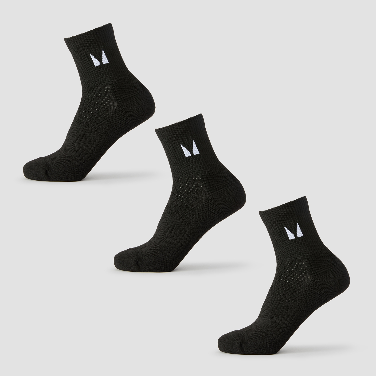 5059883410357 - MP knöchellange Laufsocken (3er-Pack) – Schwarz - UK 2-5