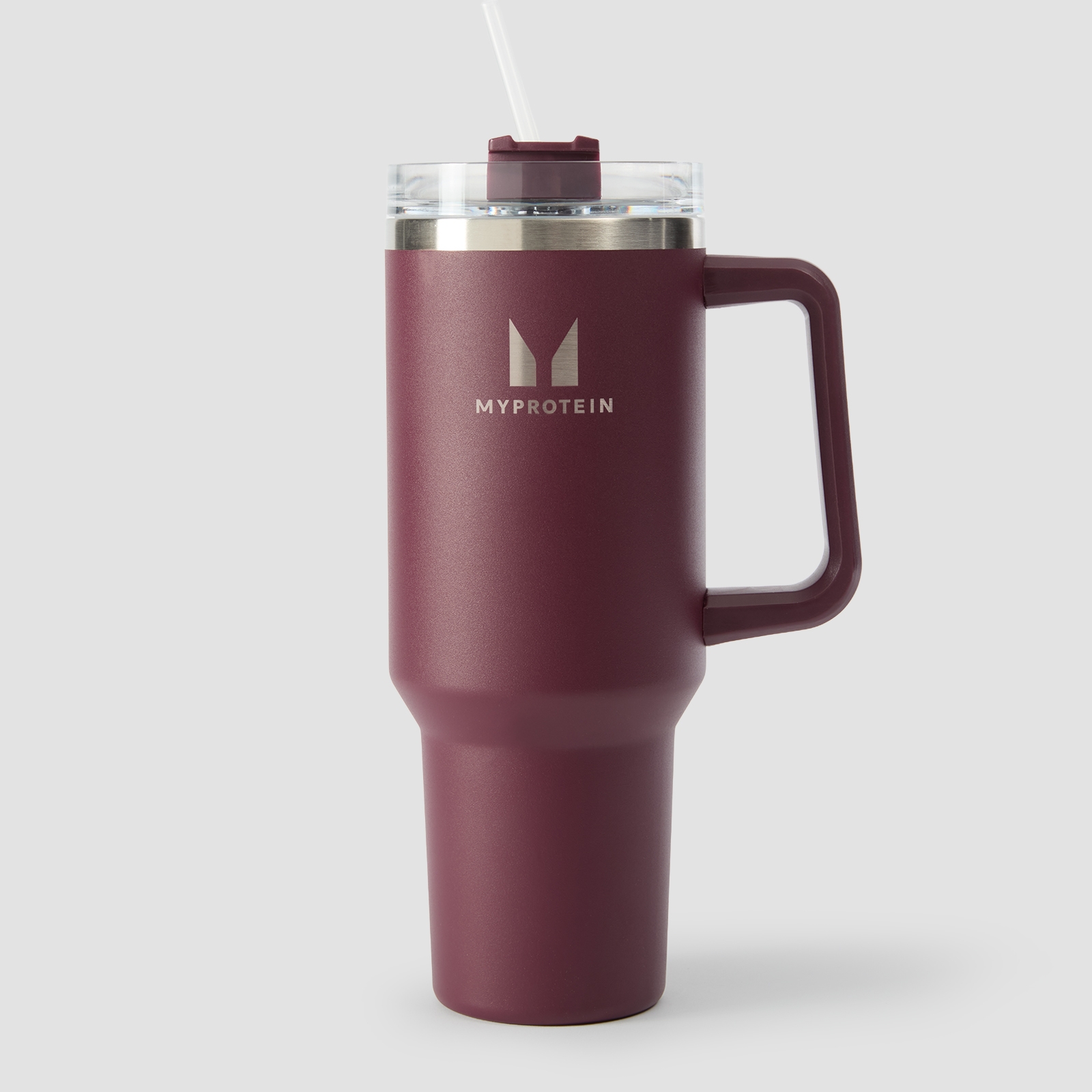 Myprotein UK My Protein Myprotein Metal Side Handle Straw Bottle 1200ml - Deep Berry