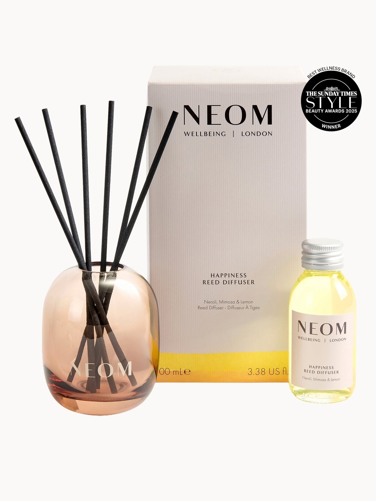 NEOM Wellbeing Happiness Reed Diffuser 100ml 2