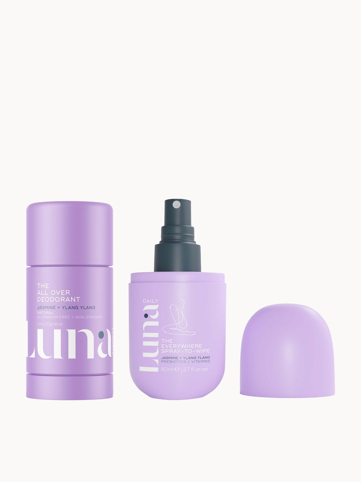 Luna Daily The Perfect Pair - The All Over Deodorant Original 70g + Spray to Wipe Original 80ml