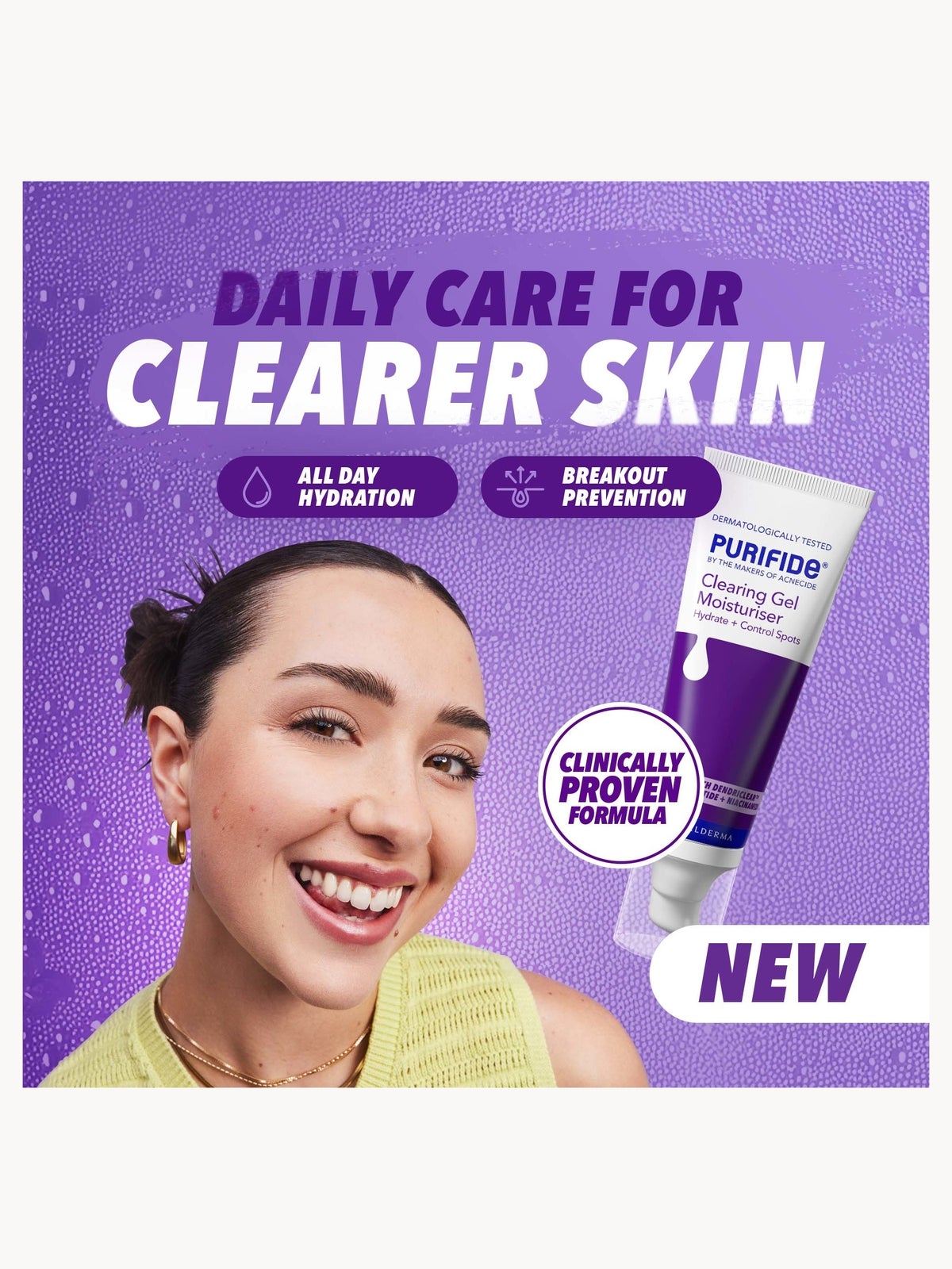 Purifide by Acnecide Spot Clearing Gel Face Moisturiser, Spot Treatment with Peptides and Niacinamide 50ml 2