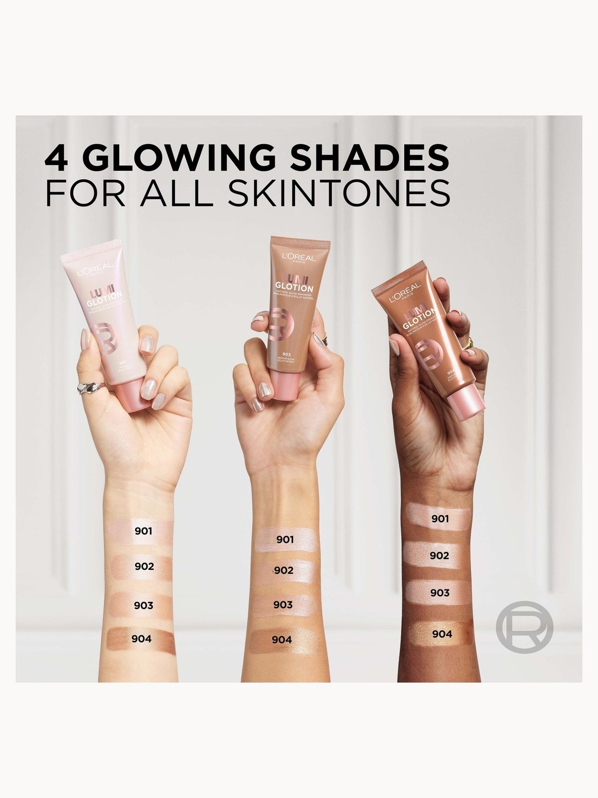 L'Oréal Paris Hyaluronic Filler Water Cream & Lumi Glotion Bundle (Various Shades) - 904 Deep Glow 4
