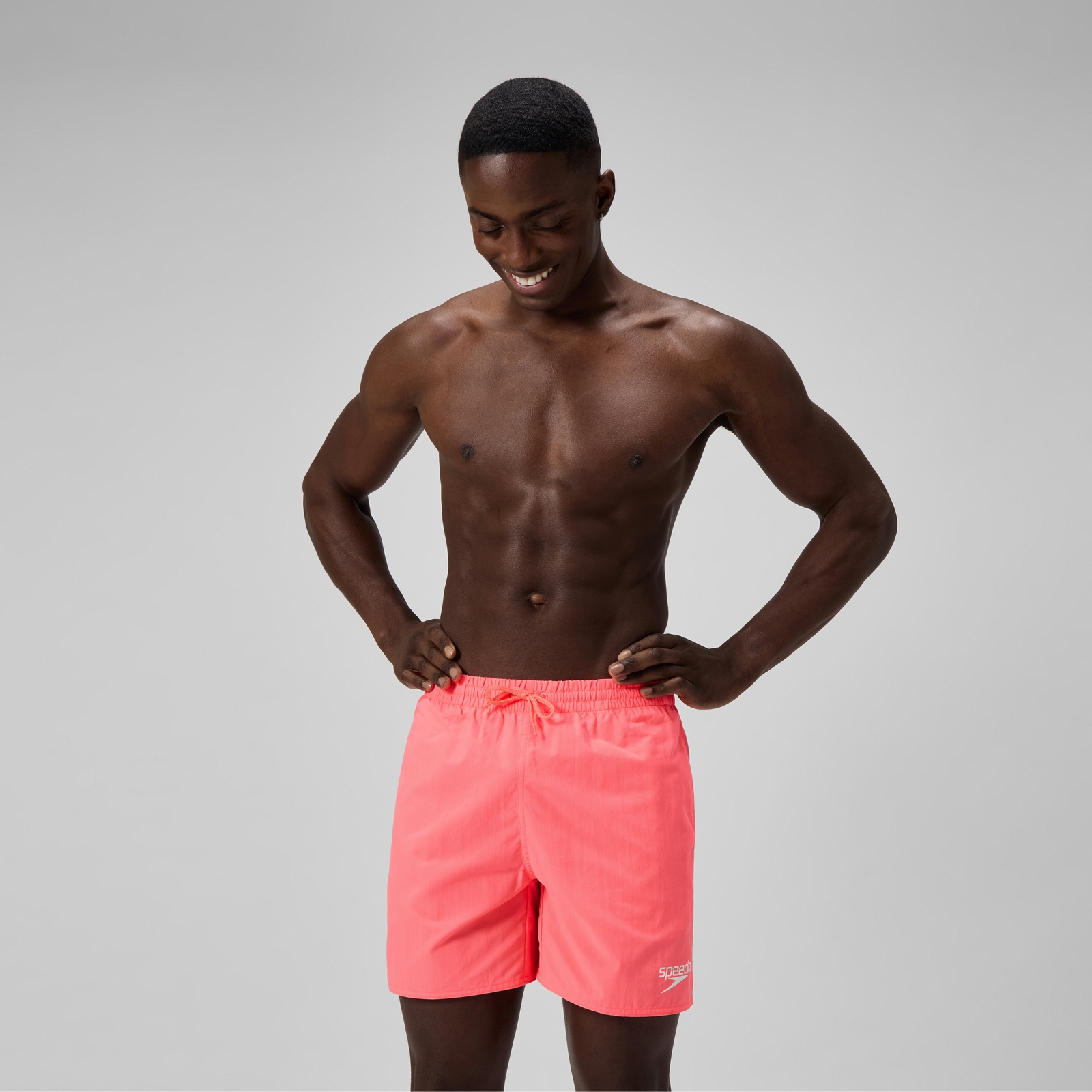 Men's Essential Solid 16" Swim Shorts Orange