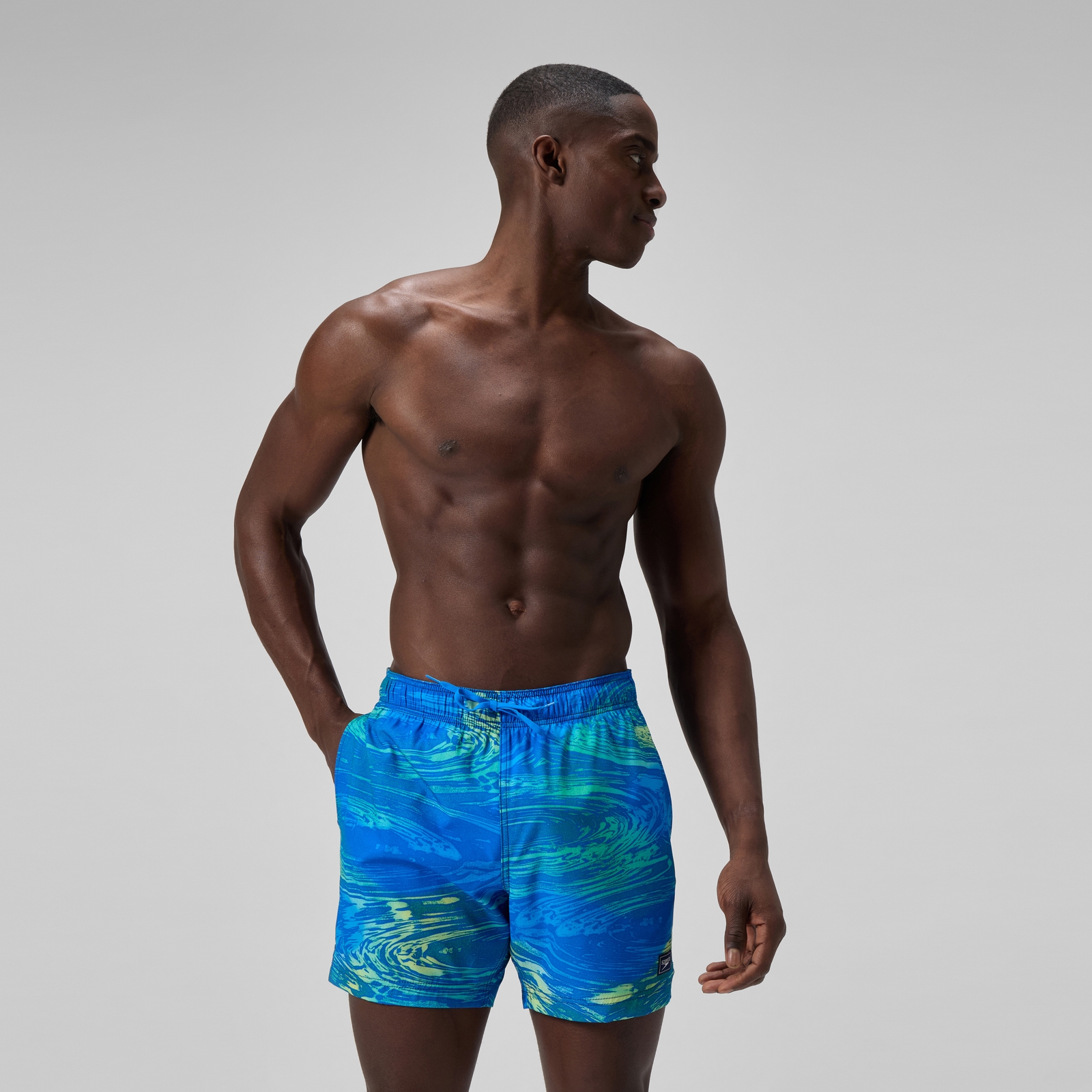 Men's Redondo Edge Printed 40cm Swim Shorts Blue/Green