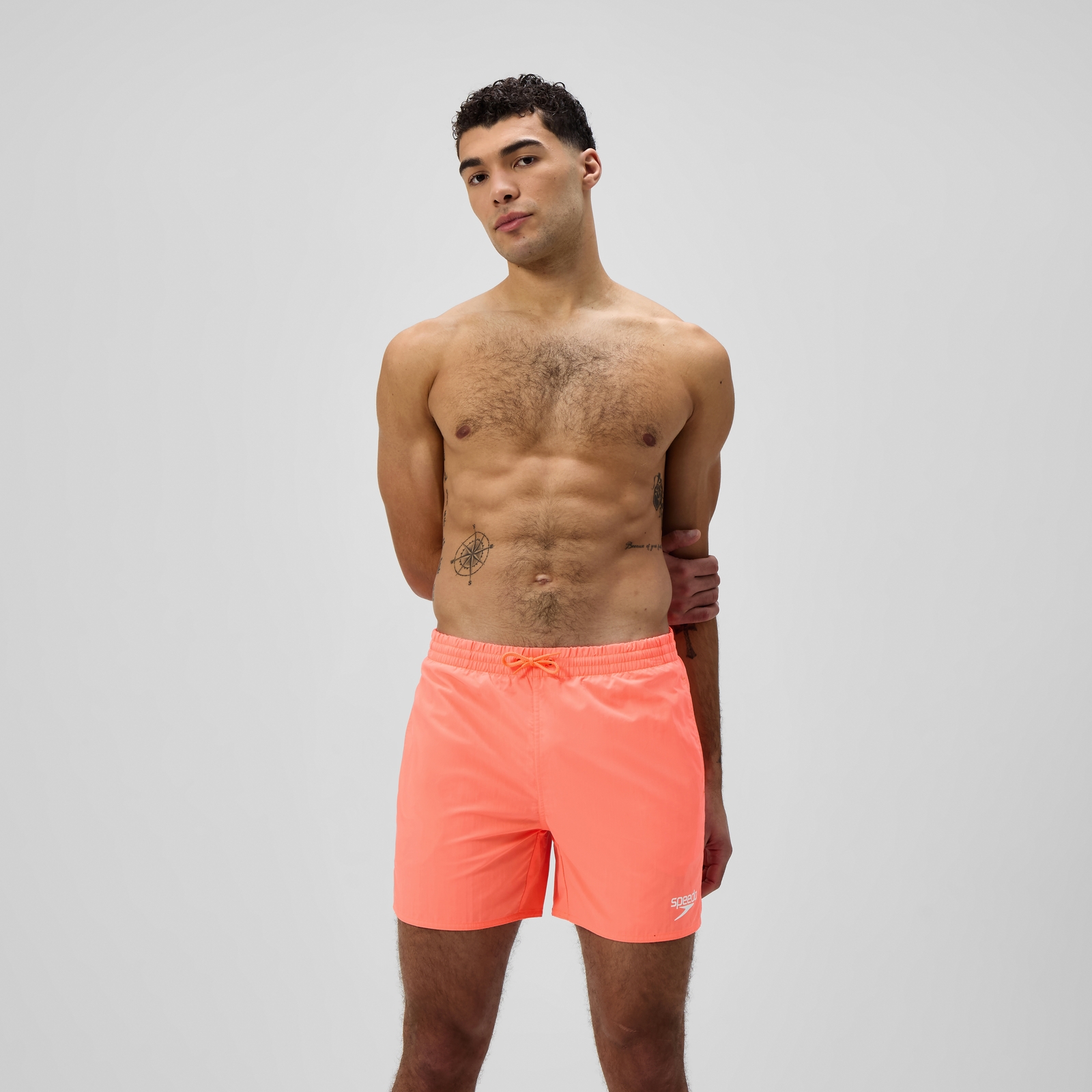 Men's Essential Solid 16" Swim Shorts Orange