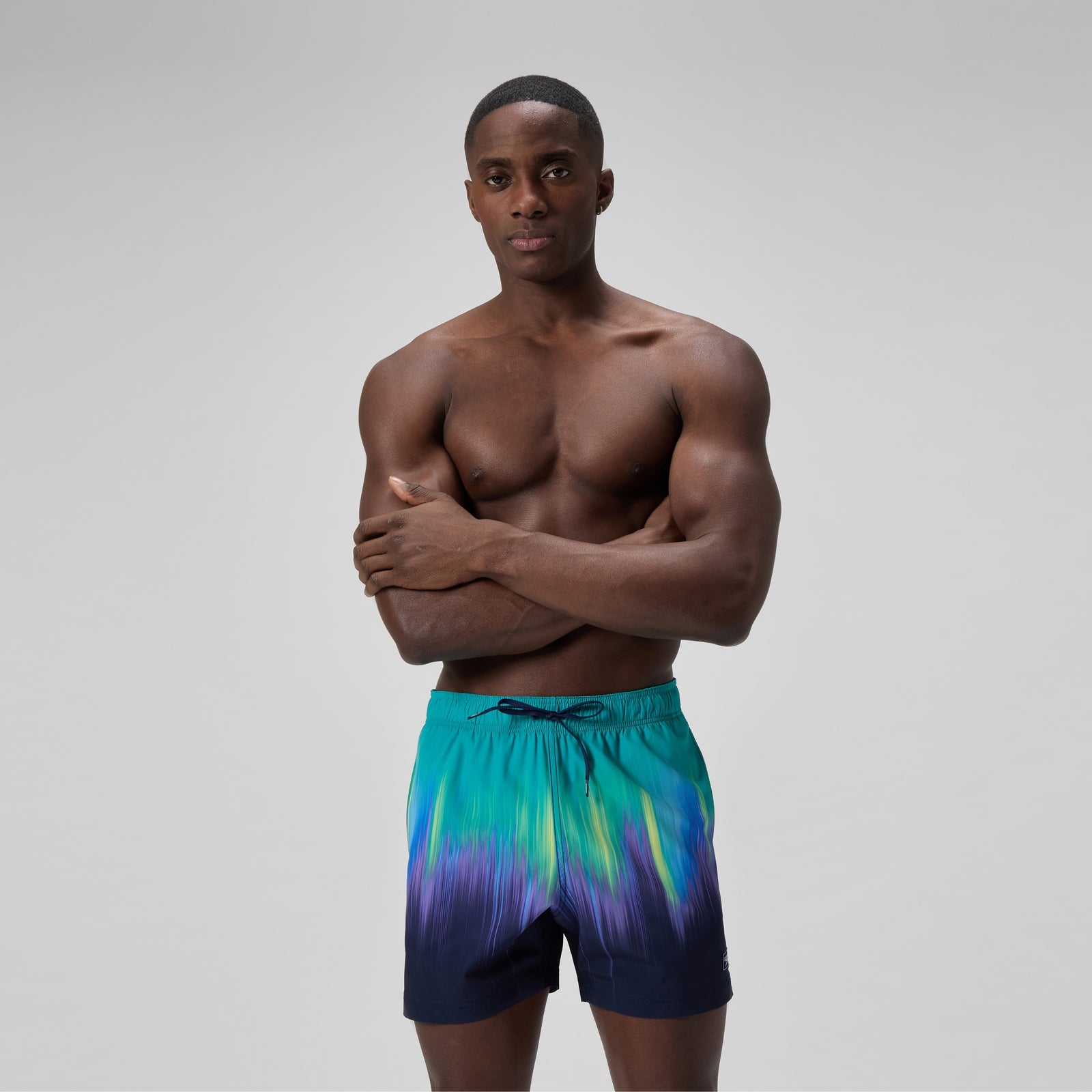 Men's Redondo Edge Printed 16" Swim Shorts Green/Blue