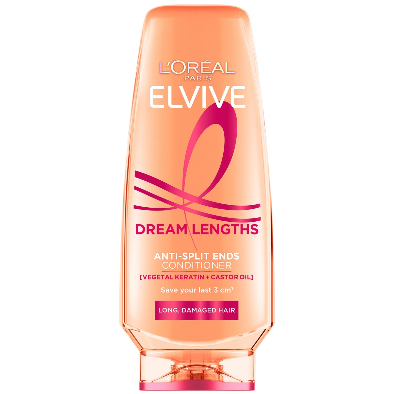 L'Oréal Paris Elvive Dream Lengths Anti-Split Ends Conditioner with Vegetal Keratin & Castor Oil for Long Hair 500ml