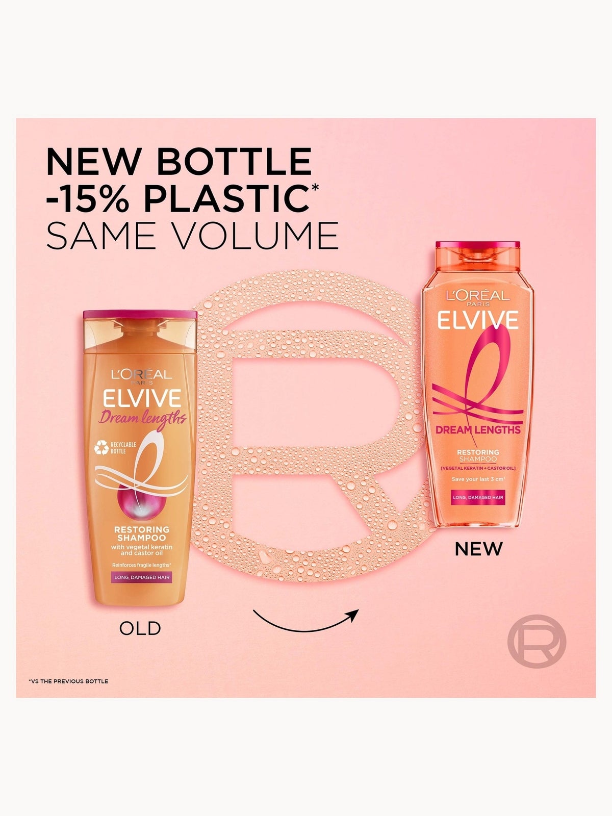 L'Oréal Paris Elvive Dream Lengths Restoring Shampoo with Vegetal Keratin & Castor Oil for Long Hair 500ml 2