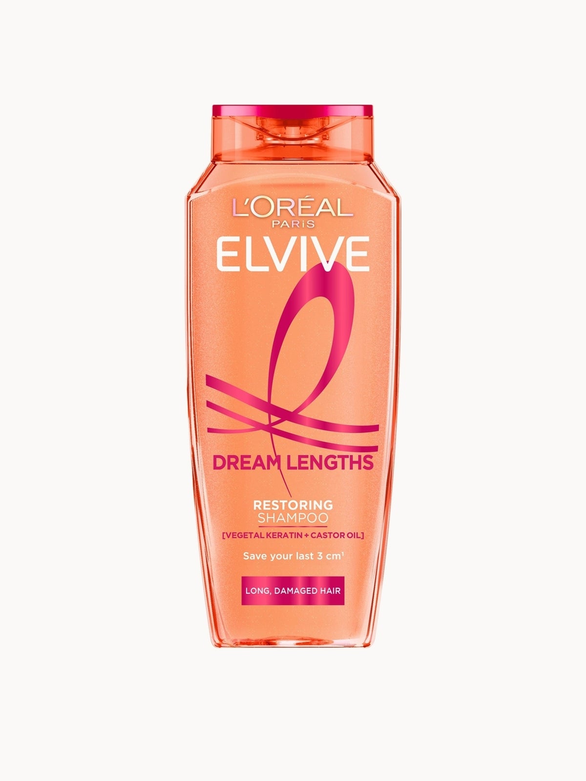 L'Oréal Paris Elvive Dream Lengths Restoring Shampoo with Vegetal Keratin & Castor Oil for Long Hair 500ml