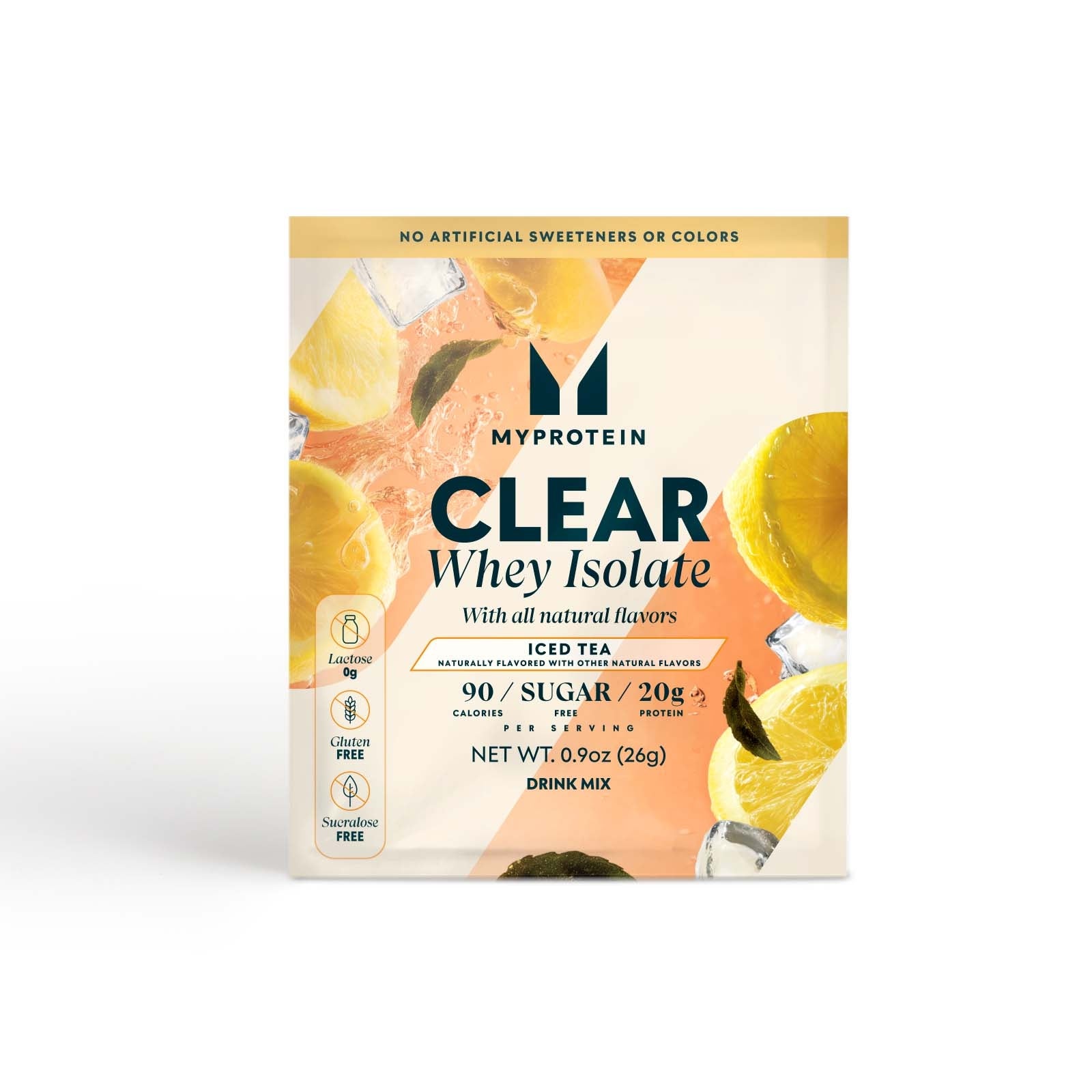 Myprotein Clear Whey Isolate (Natural), Sample (USA) - 1servings - Iced Tea