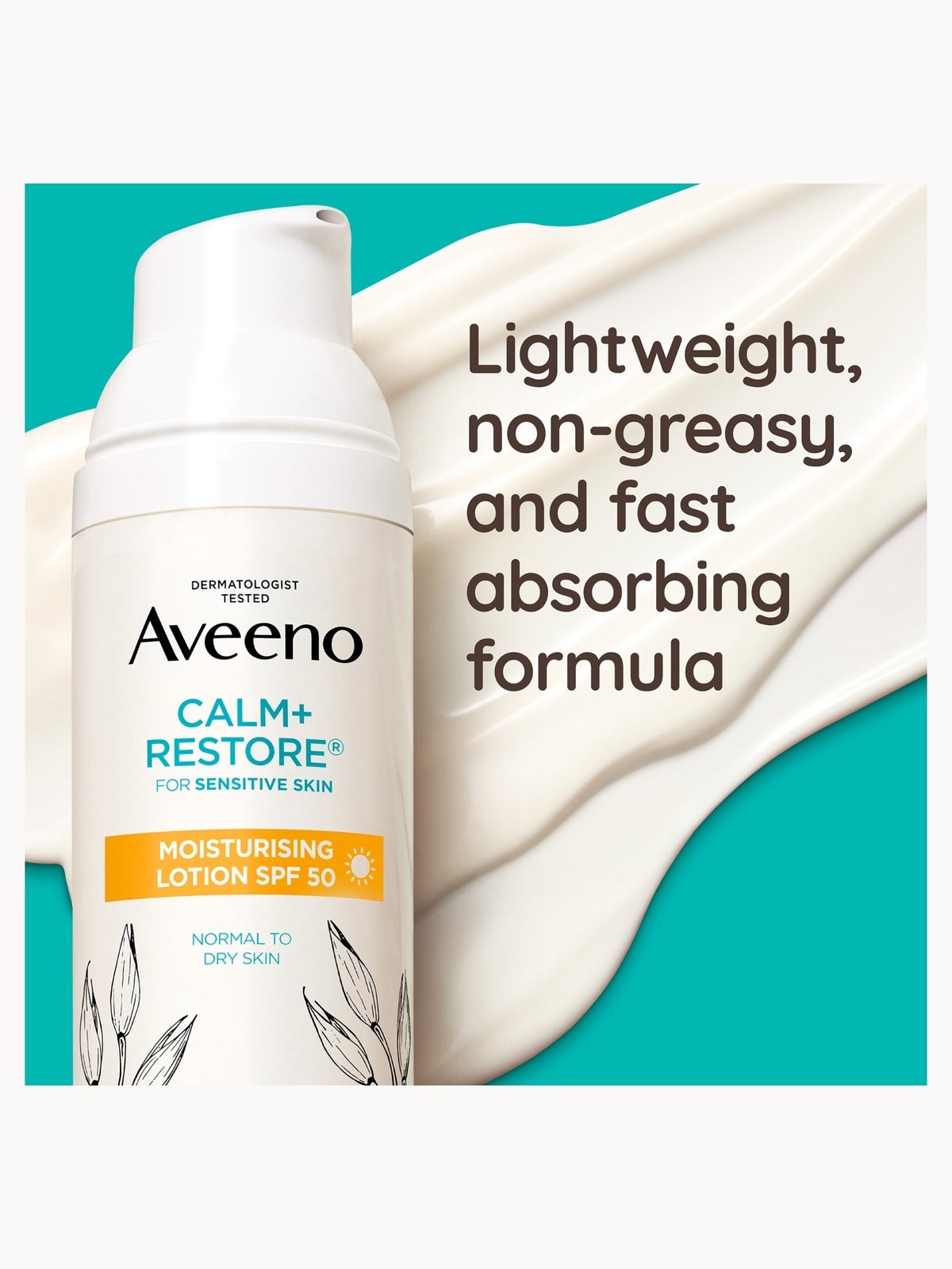Aveeno Face Calm & Restore Moisturising Lotion SPF 50 50ml 3