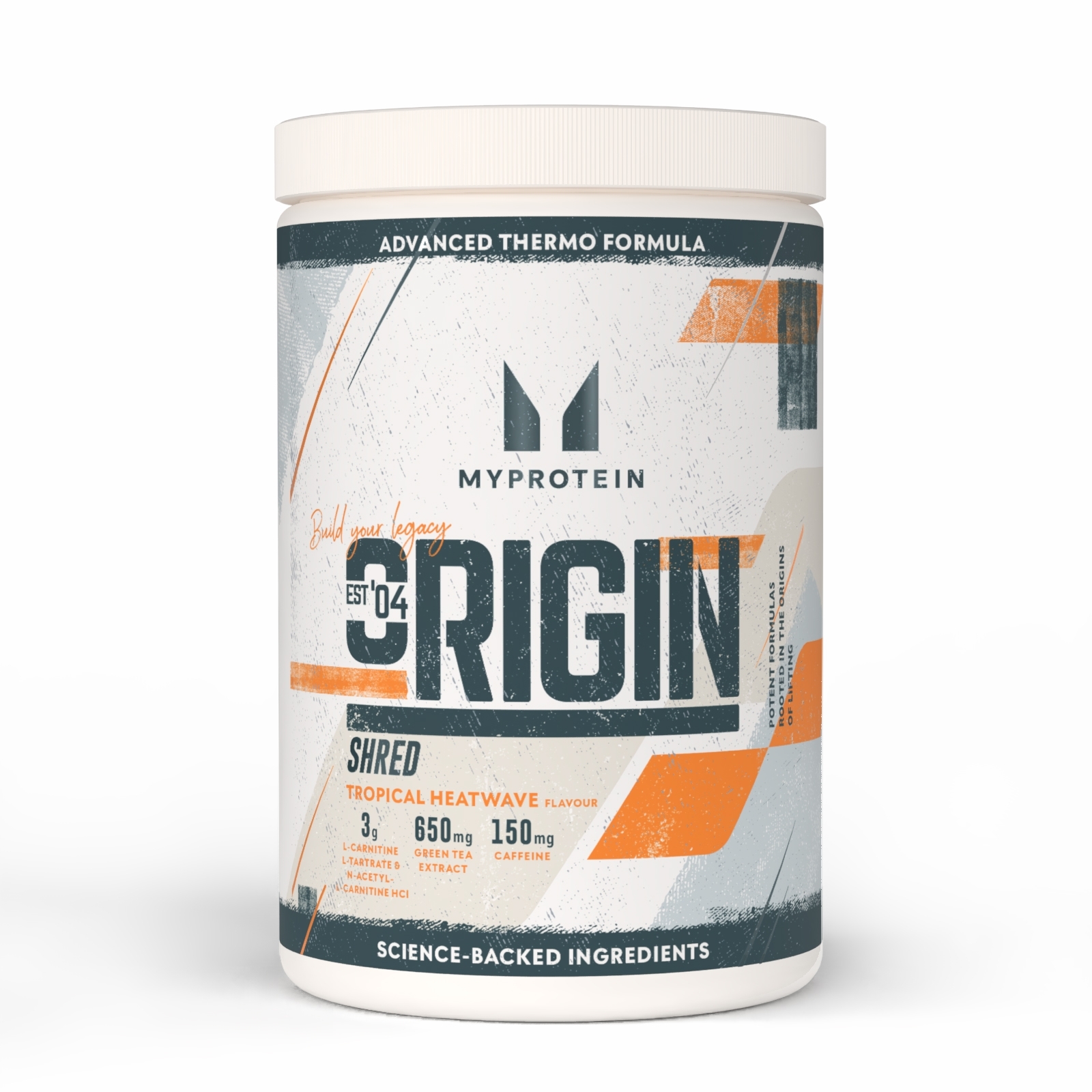 Myprotein UK MyProtein Origin Shred Pre-Workout - 60SERVINGS, 660g - Tropical Heatwave