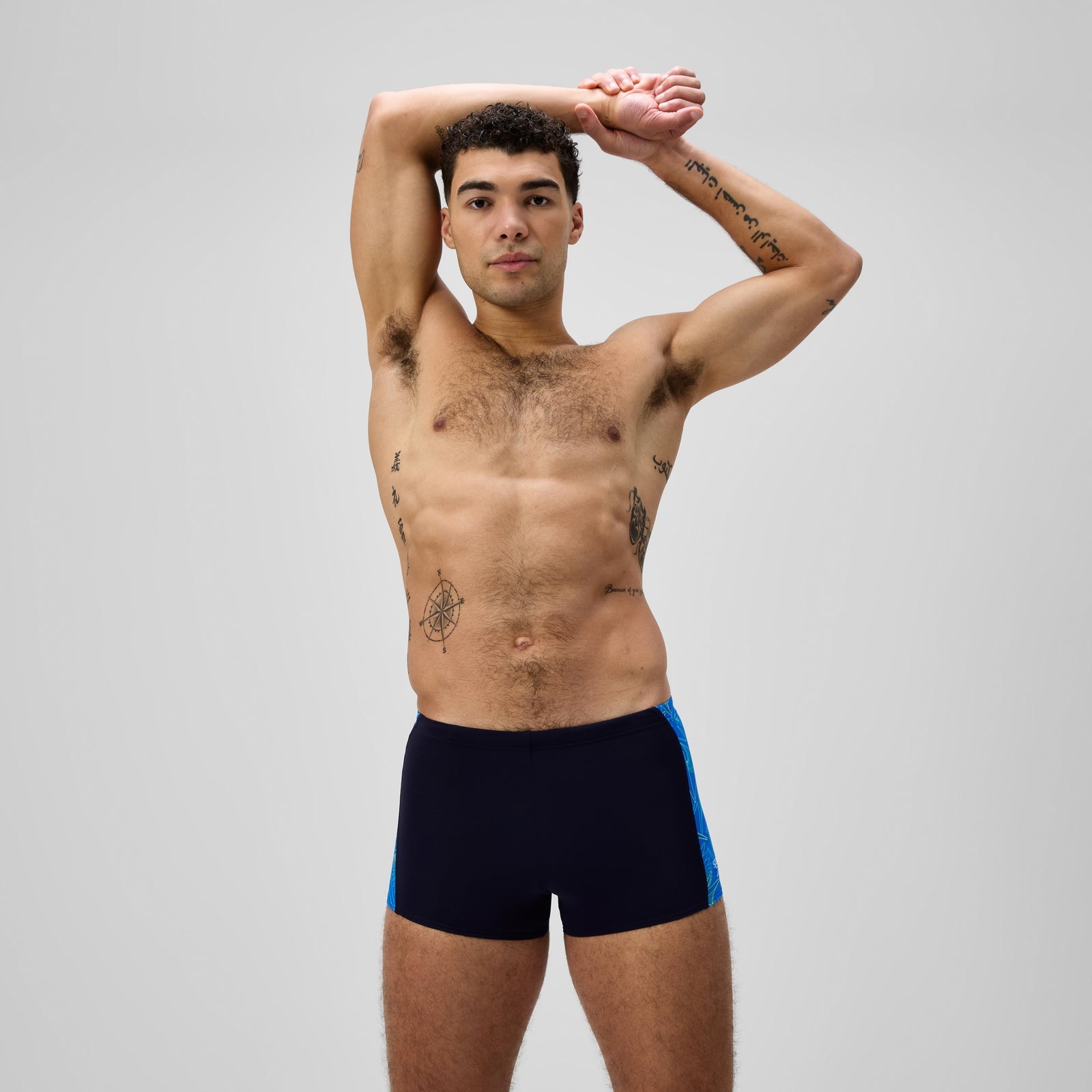 Speedo Herren Hyperboom Panel Aquashorts Marineblau/Blau