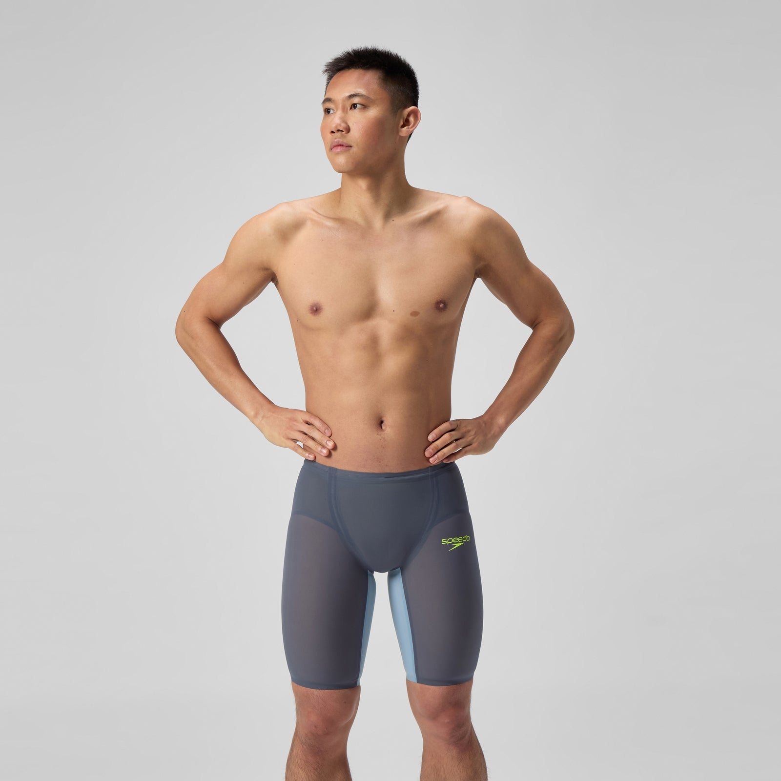 Herren Fastskin LZR Pure Valor 2.0 Schwimmhose mit hohem Bund Grau/Blau
