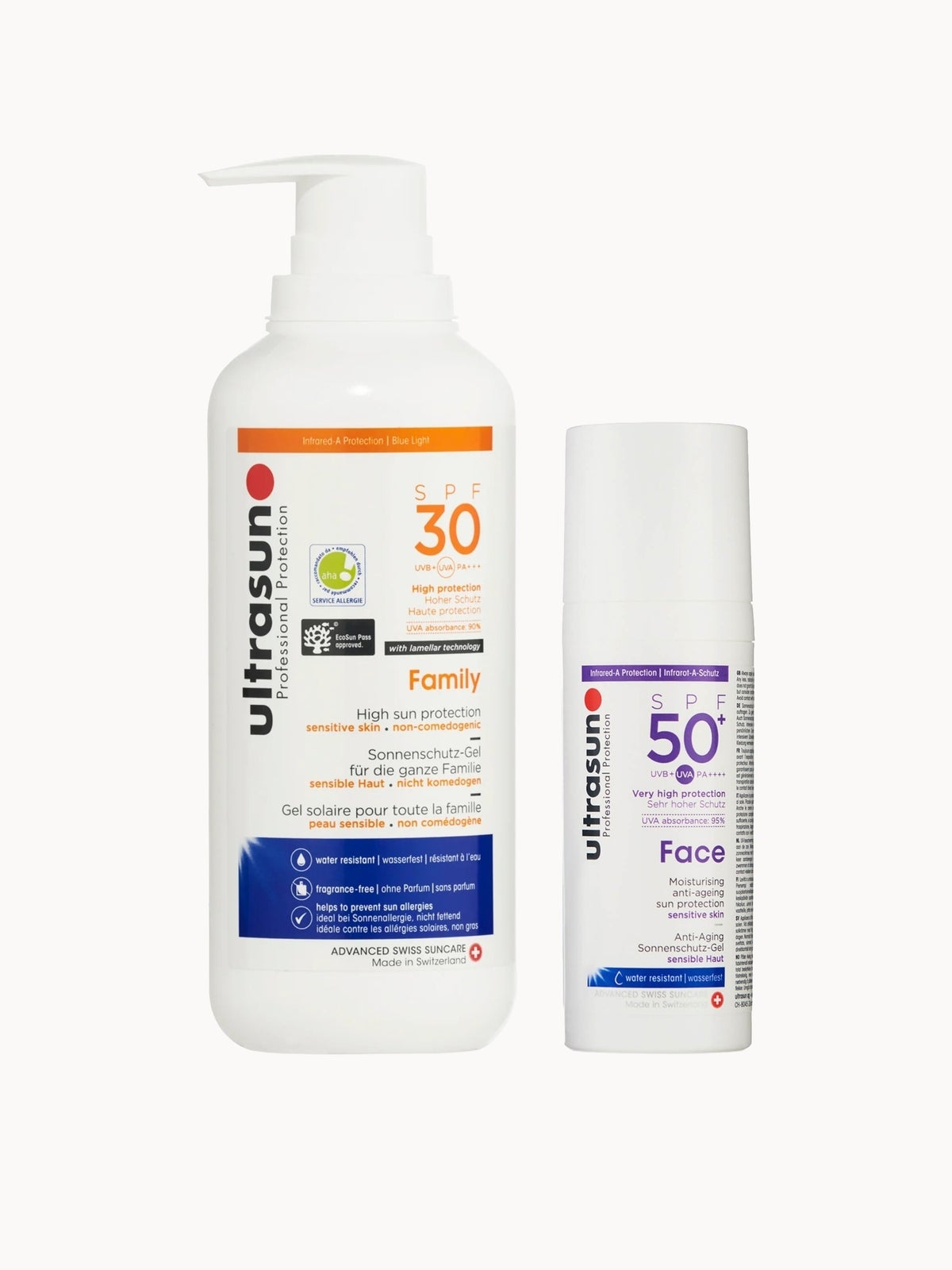 Ultrasun Family SPF30 400ml and Ultrasun Face SPF 50+ 50ml Bundle