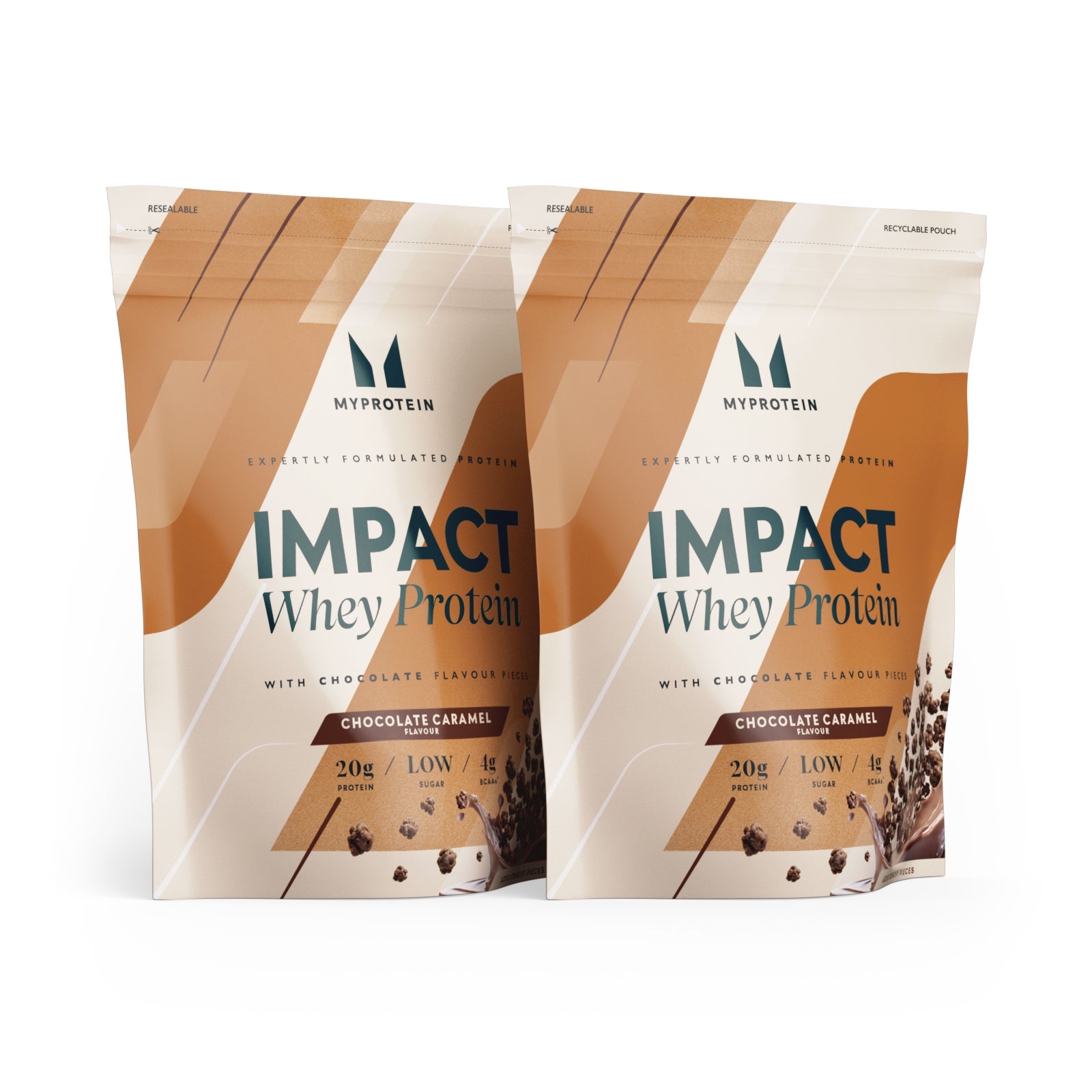 Impact Whey Protein - 1.92kg - 60servings - Ciocolată cu caramel si bucățele crocante de biscuite