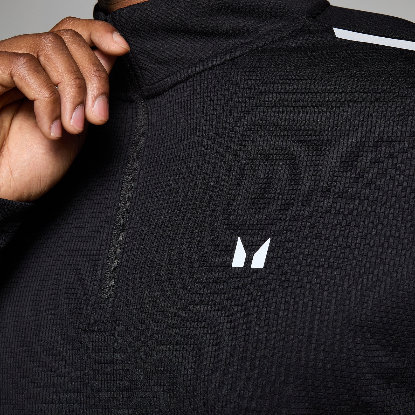 Thumbnail - MP Herren Active Top mit 1/4-Reißverschluss – Schwarz - XS