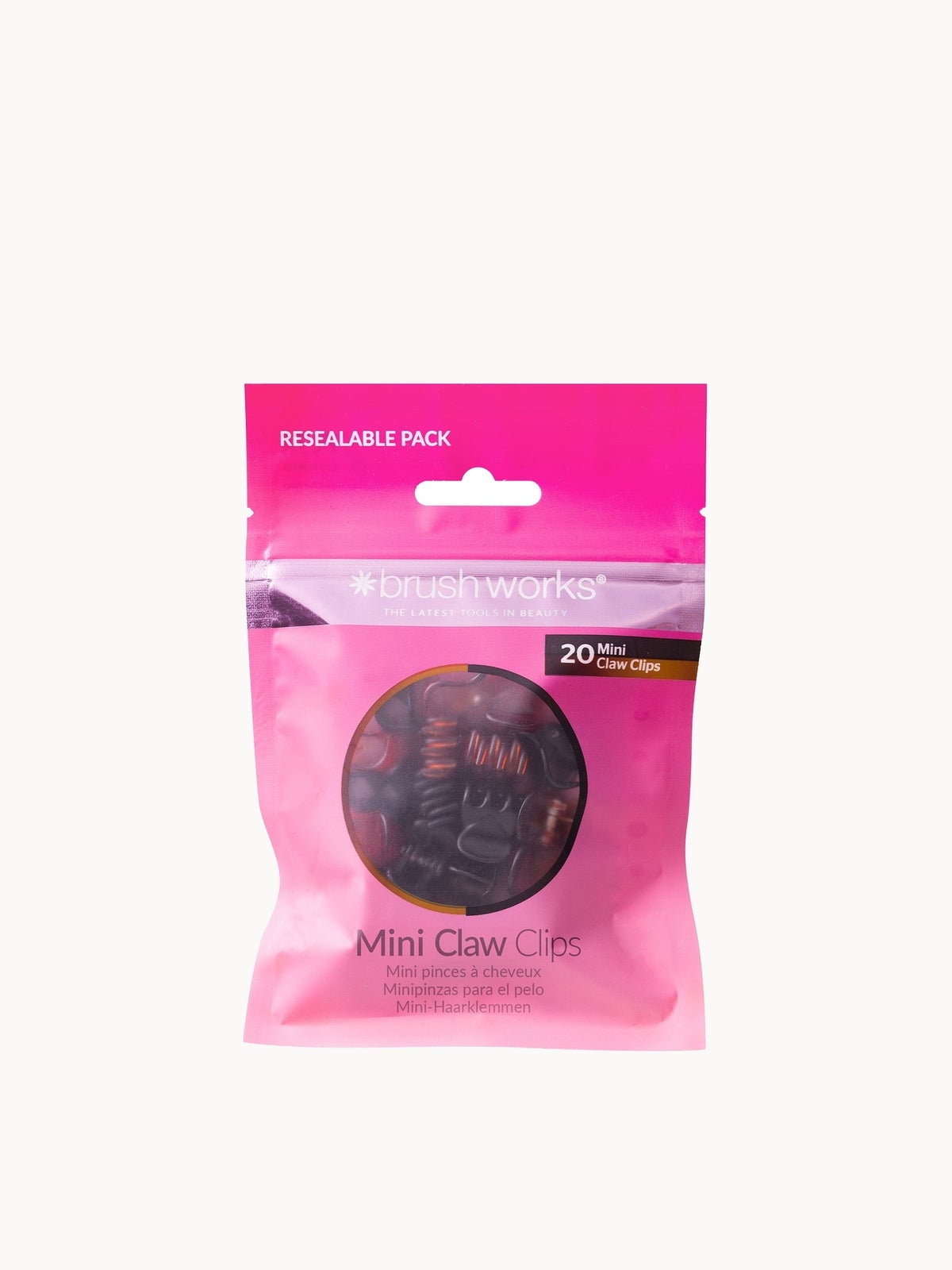 brushworks Mini Claw Clips - 20 Pack