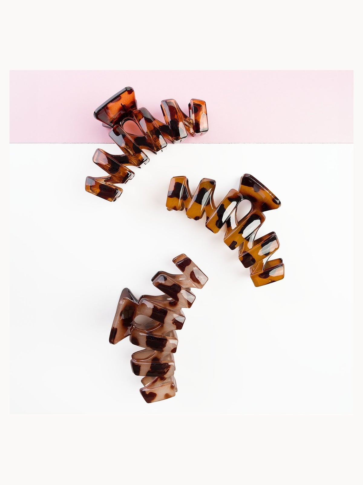 brushworks Tortoiseshell Claw Clips - 3 Pack 2