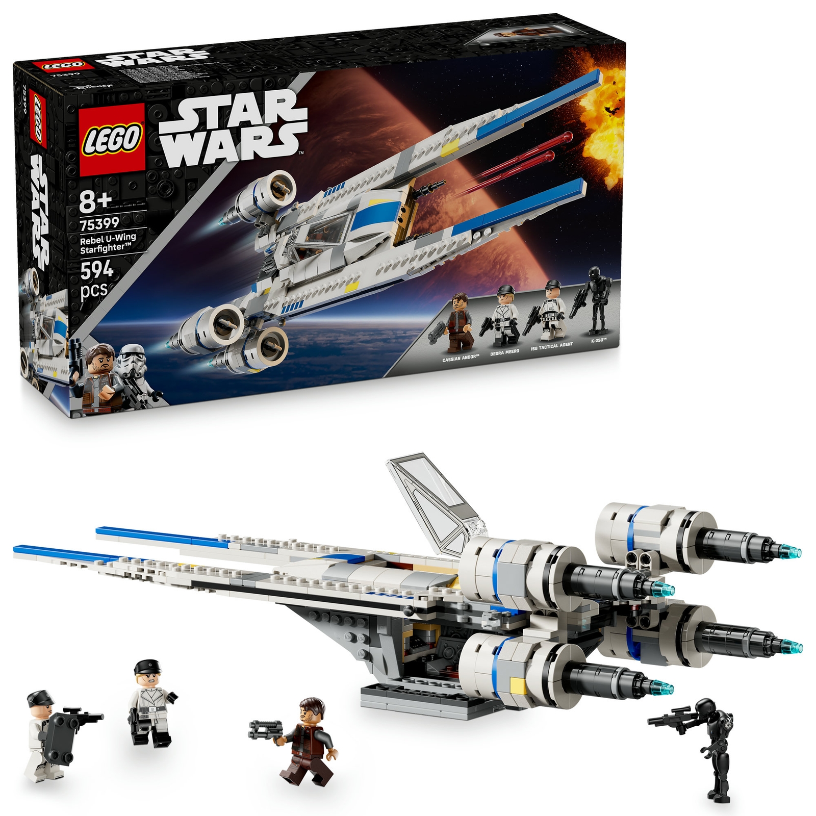 Image of LEGO® Star Wars: Andor™ Rebel U-Wing Starfighter™ Buildable Vehicle Model 75399