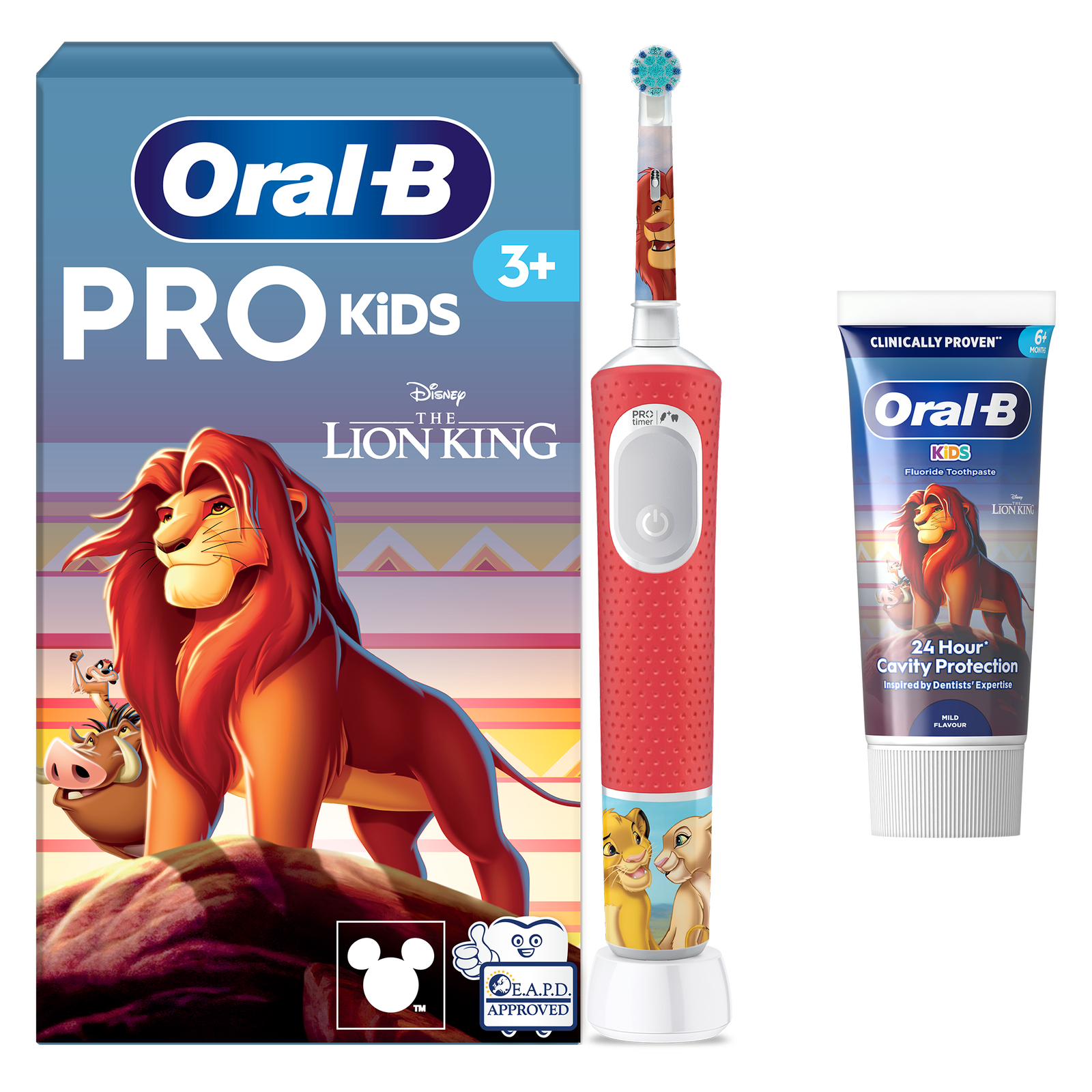 Oral-B Vitality Pro Kids Lion King Electric Toothbrush - With Toothpaste - Toothbrush