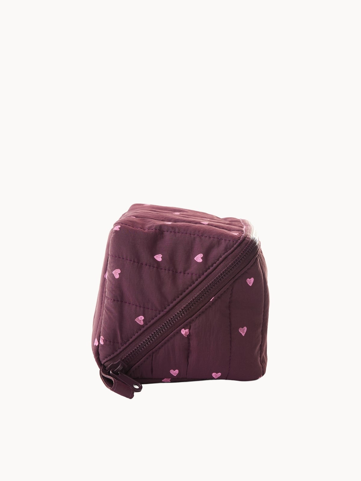 The Flat Lay Co. Marshmallow Flat Lay Makeup Box Bag - Burgundy Hearts LOOKFANTASTIC EXCLUSIVE 4