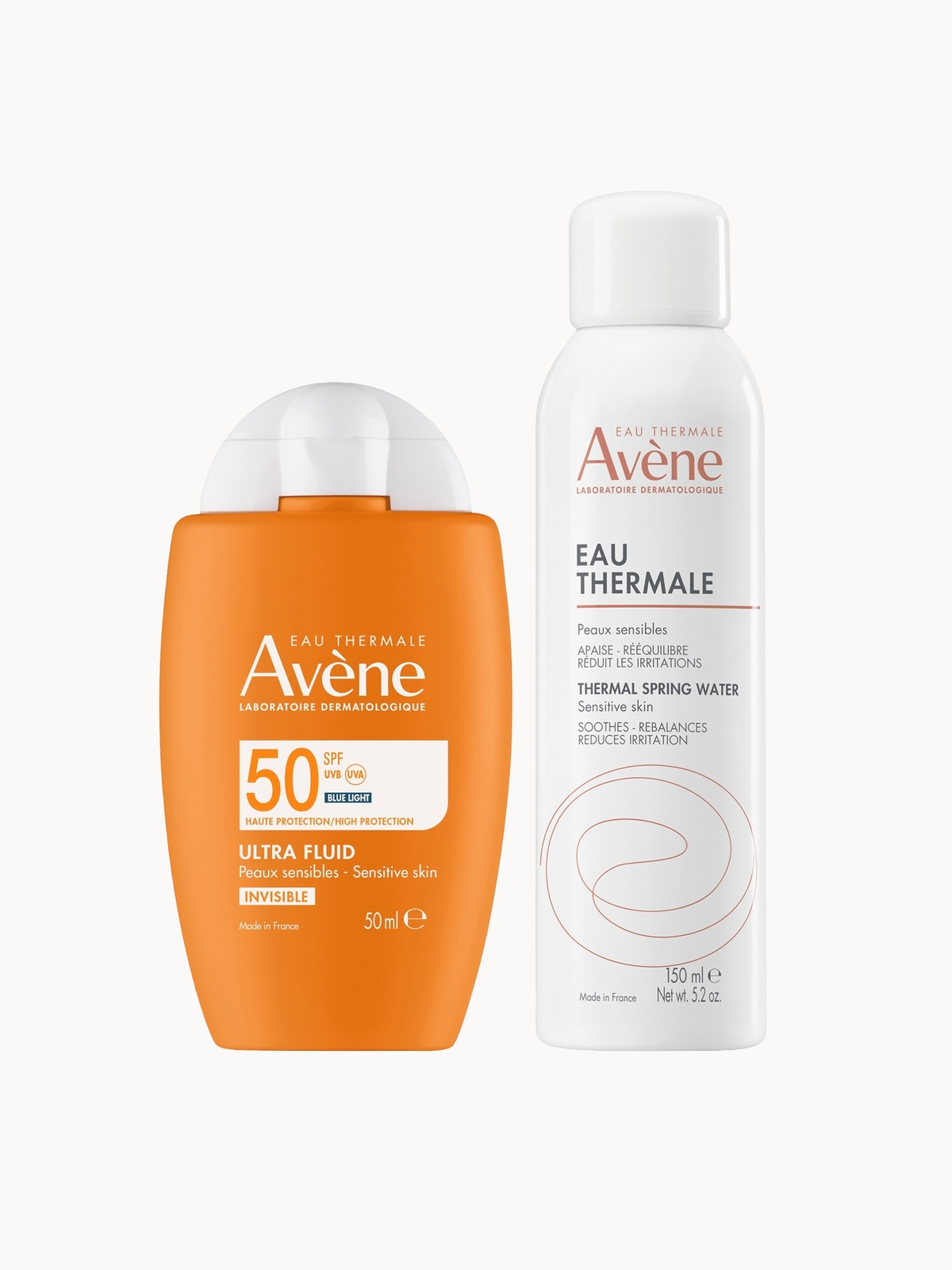 Avène Fluid Invisible and Thermal Water Bundle