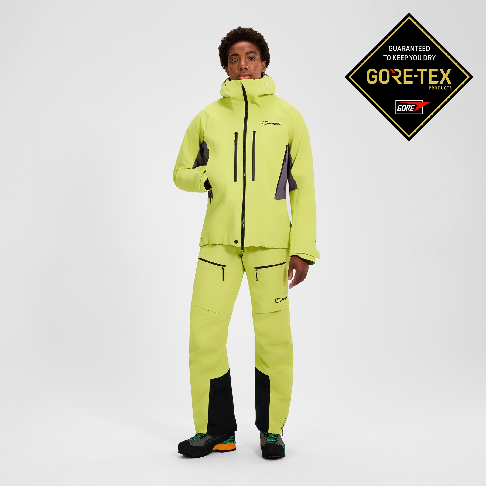 Image of Women's Extrem Vanguard Gore-Tex Jacket - Yellow/Purple